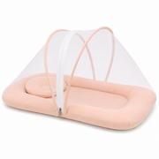Premium Baby Bedding Set with Mosquito Net | Soft Cotton Newborn Carry Nest | Portable Baby Sleeping Bed with Head Pillow