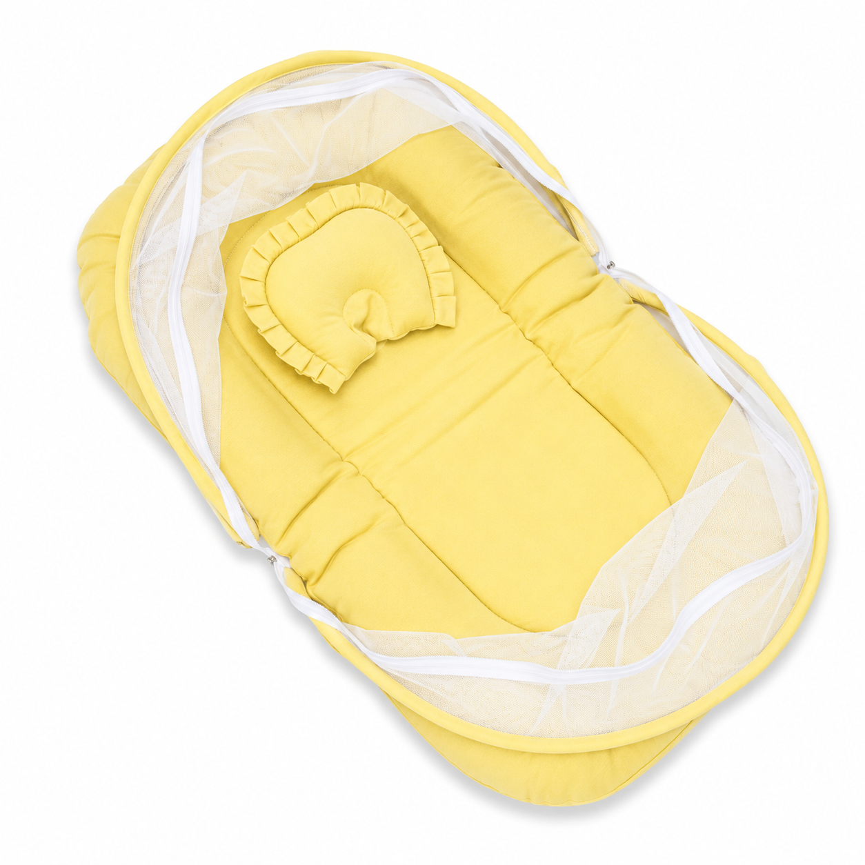 Premium Baby Bedding Set with Mosquito Net | Soft Cotton Newborn Carry Nest | Portable Baby Sleeping Bed with Head Pillow