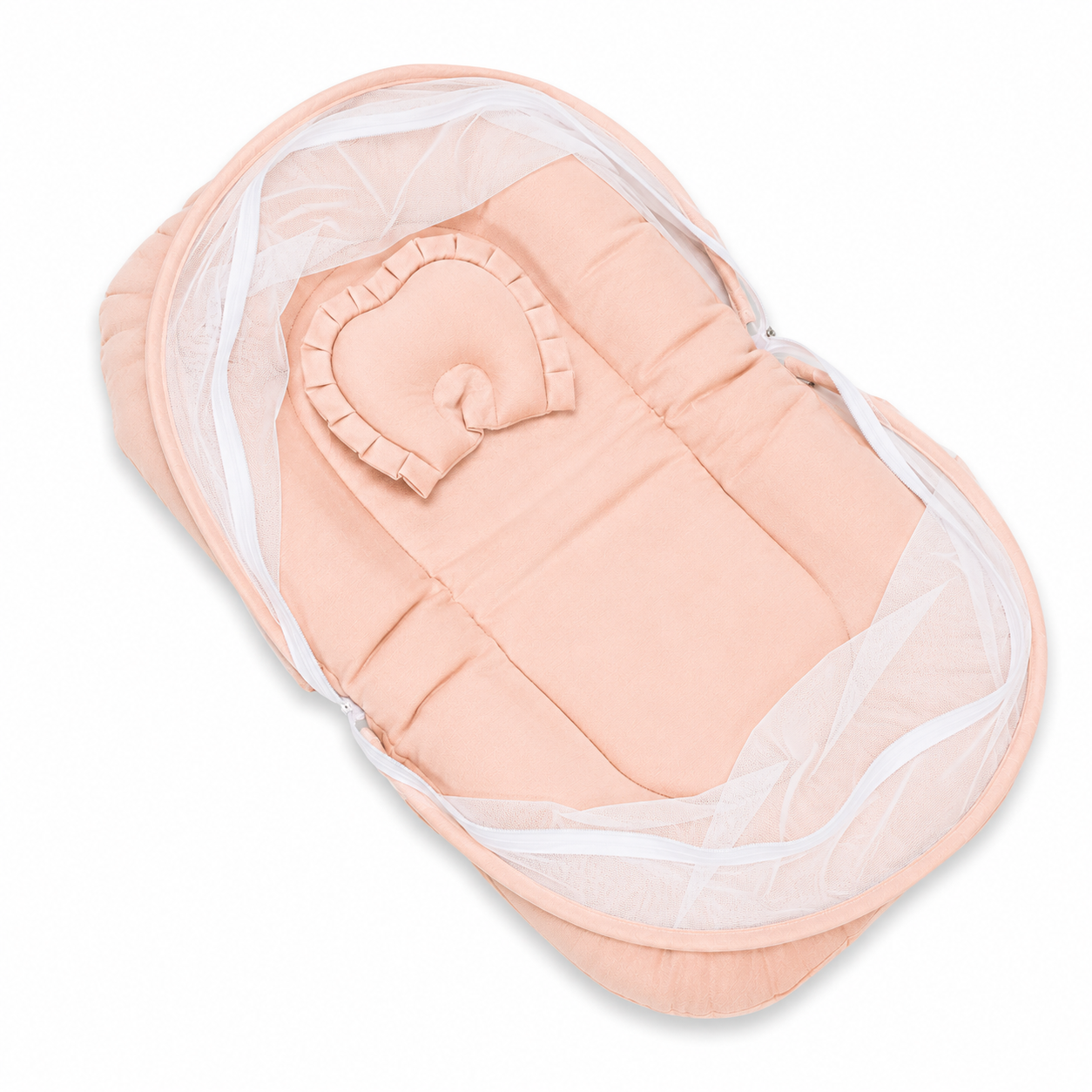 Premium Baby Bedding Set with Mosquito Net | Soft Cotton Newborn Carry Nest | Portable Baby Sleeping Bed with Head Pillow