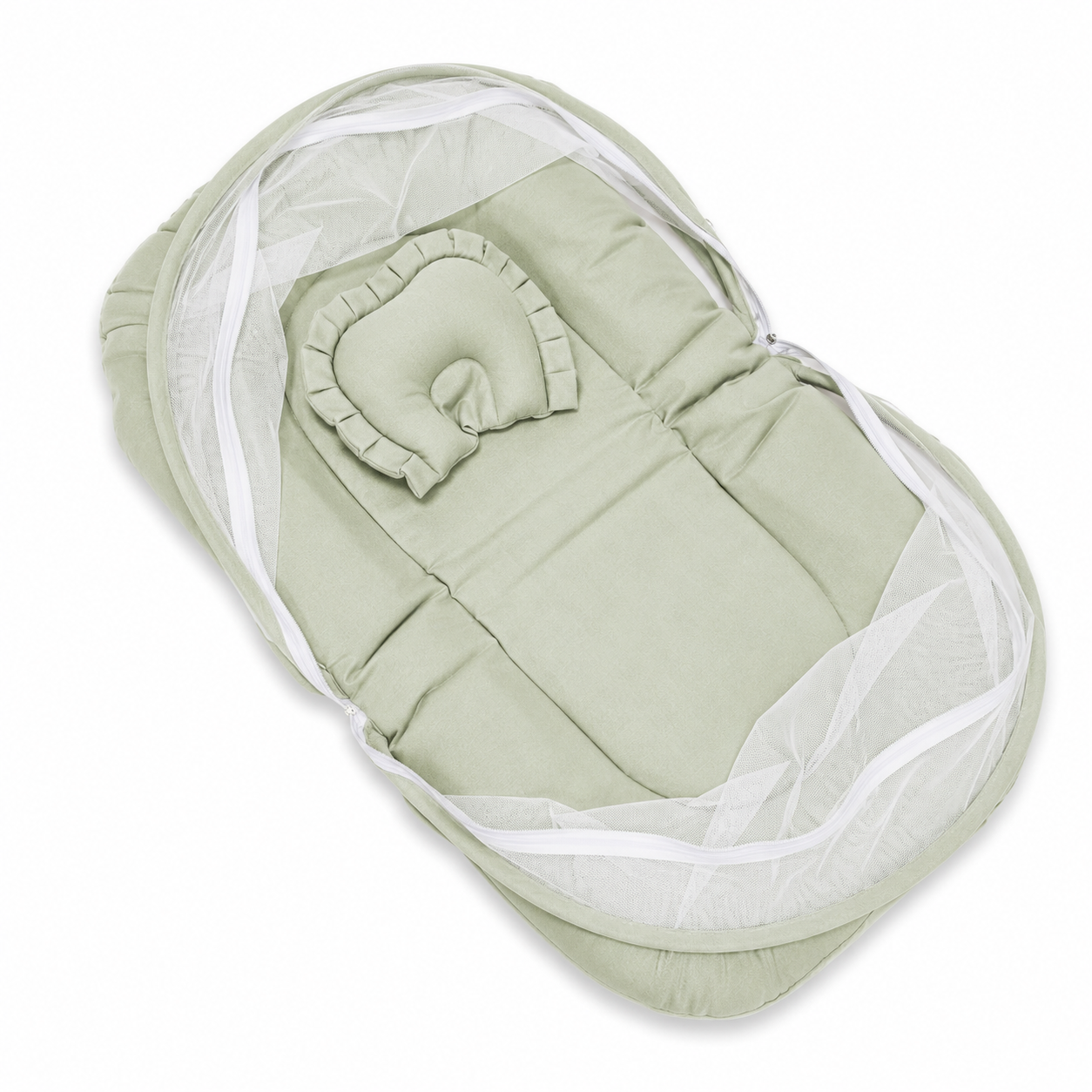 Premium Baby Bedding Set with Mosquito Net | Soft Cotton Newborn Carry Nest | Portable Baby Sleeping Bed with Head Pillow