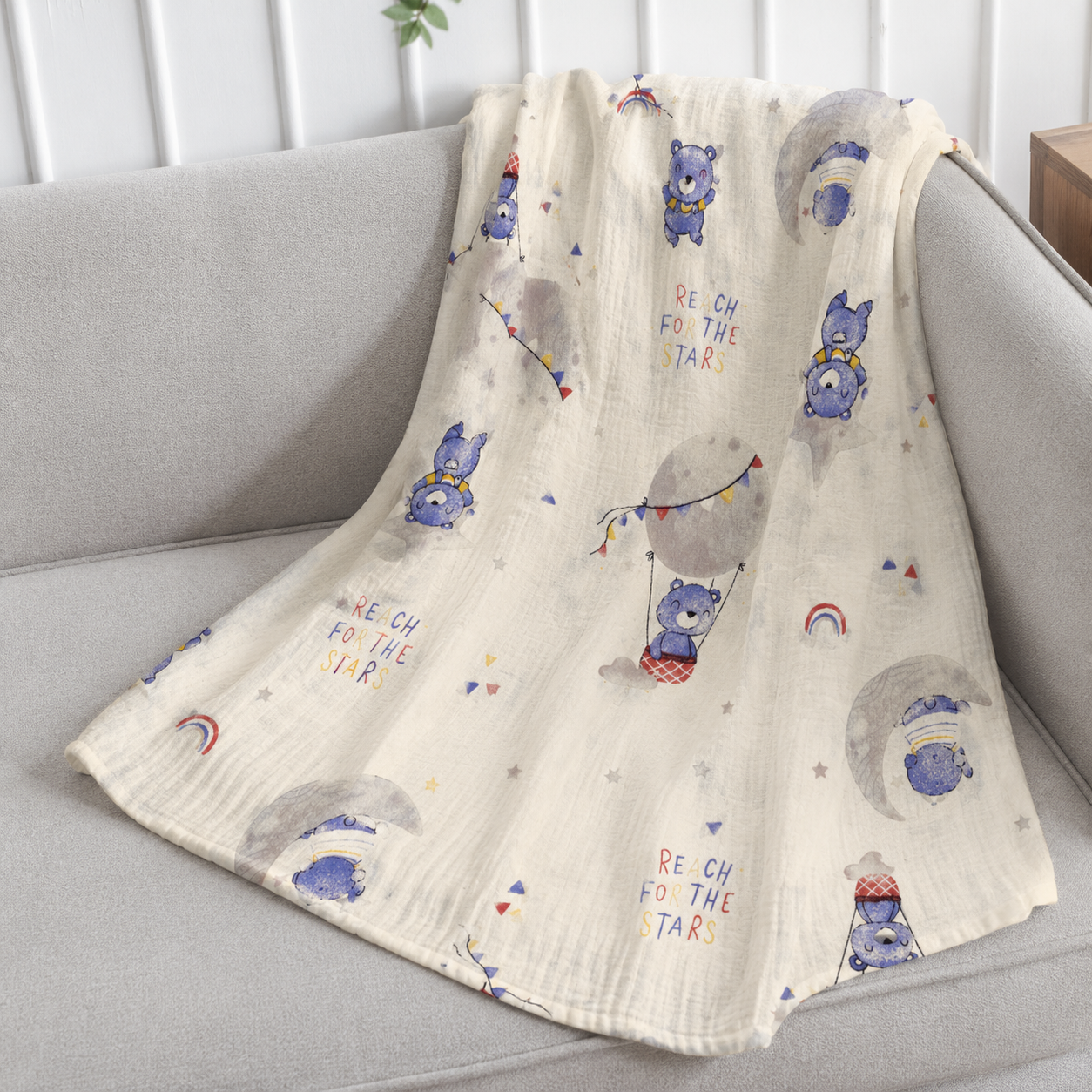 1st Step Baby Swaddle | Soft & Breathable Newborn Swaddle Wrap | Comfortable Baby Receiving Blanket for Infants