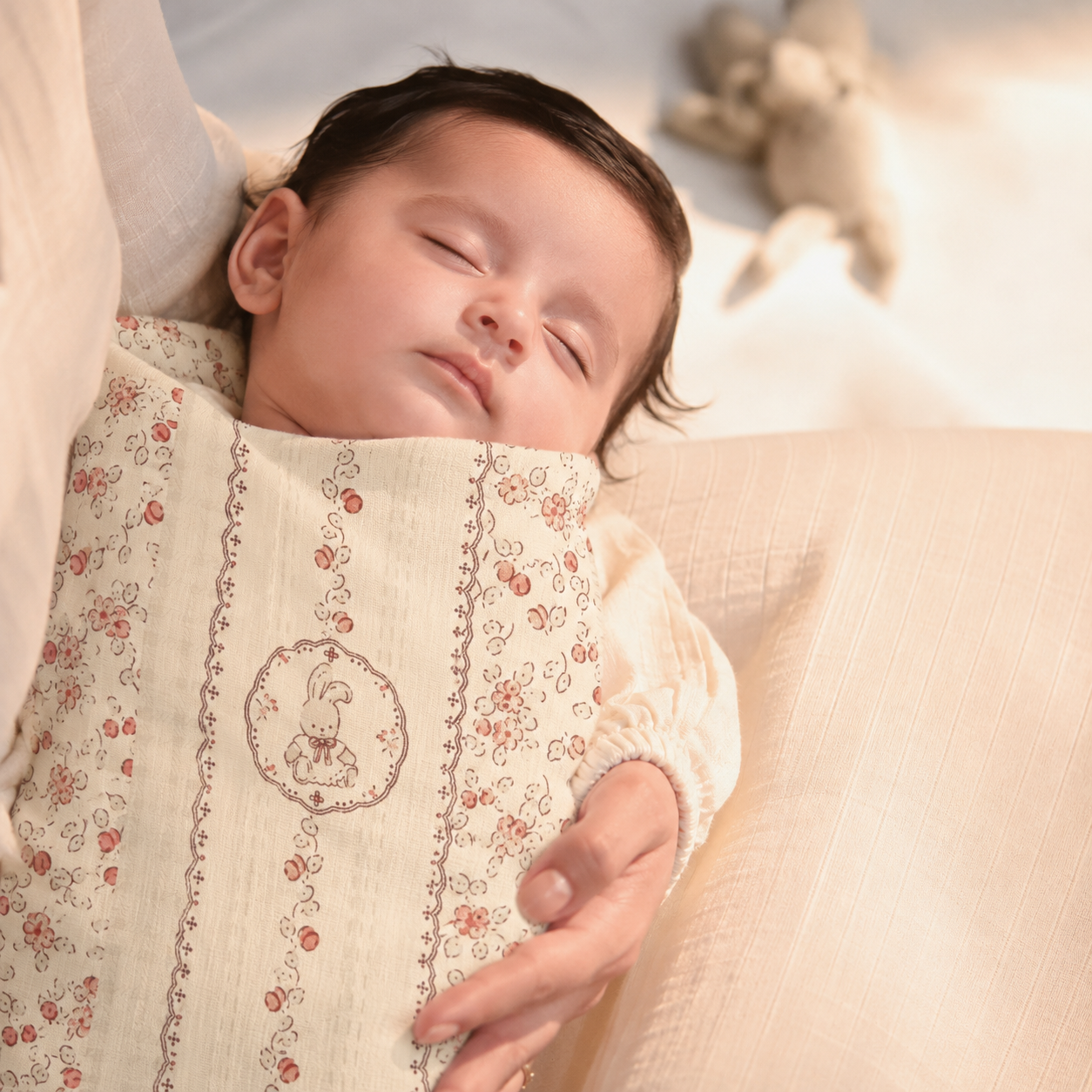 1st Step Baby Swaddle | Soft & Breathable Newborn Swaddle Wrap | Comfortable Baby Receiving Blanket for Infants