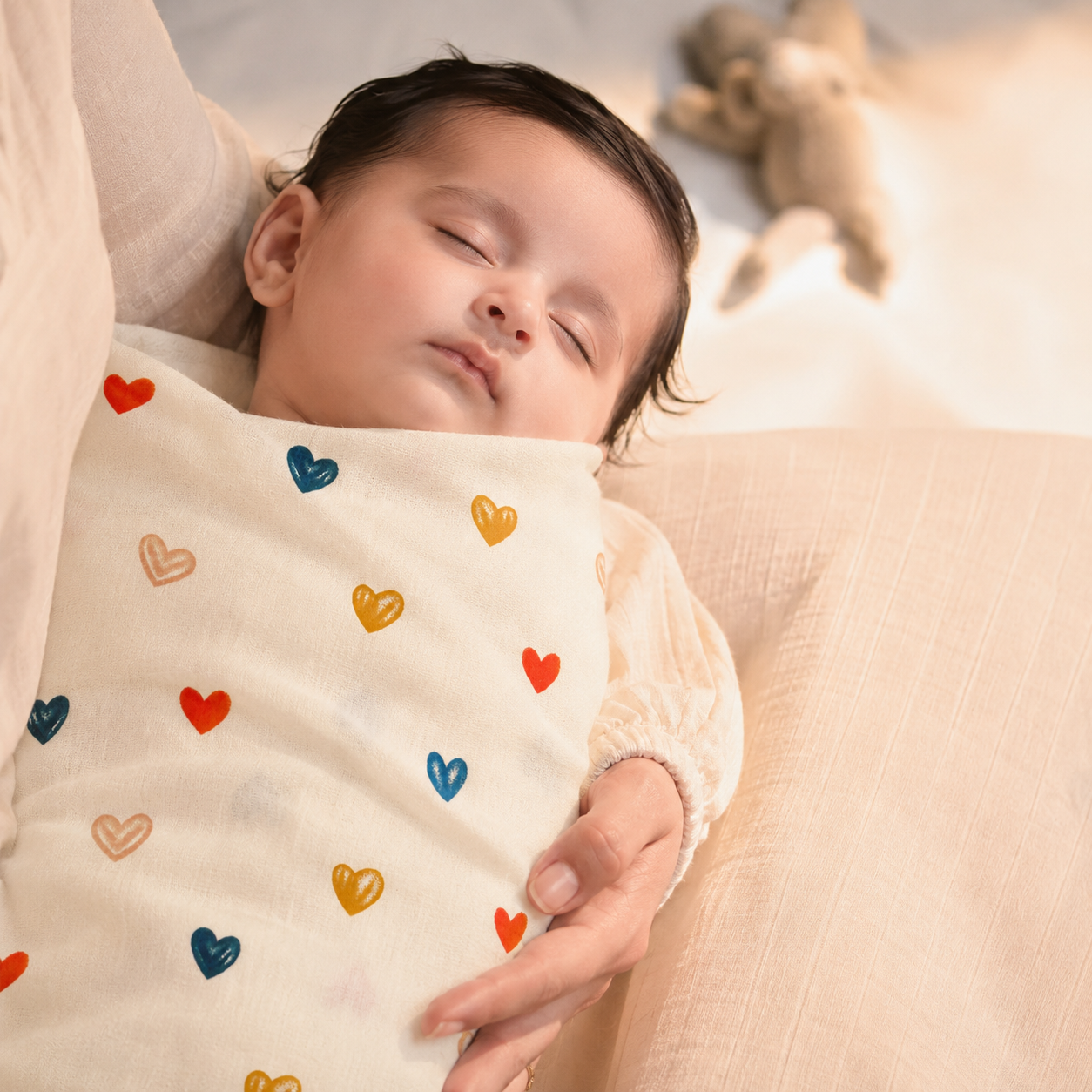 1st Step Baby Swaddle | Soft & Breathable Newborn Swaddle Wrap | Comfortable Baby Receiving Blanket for Infants