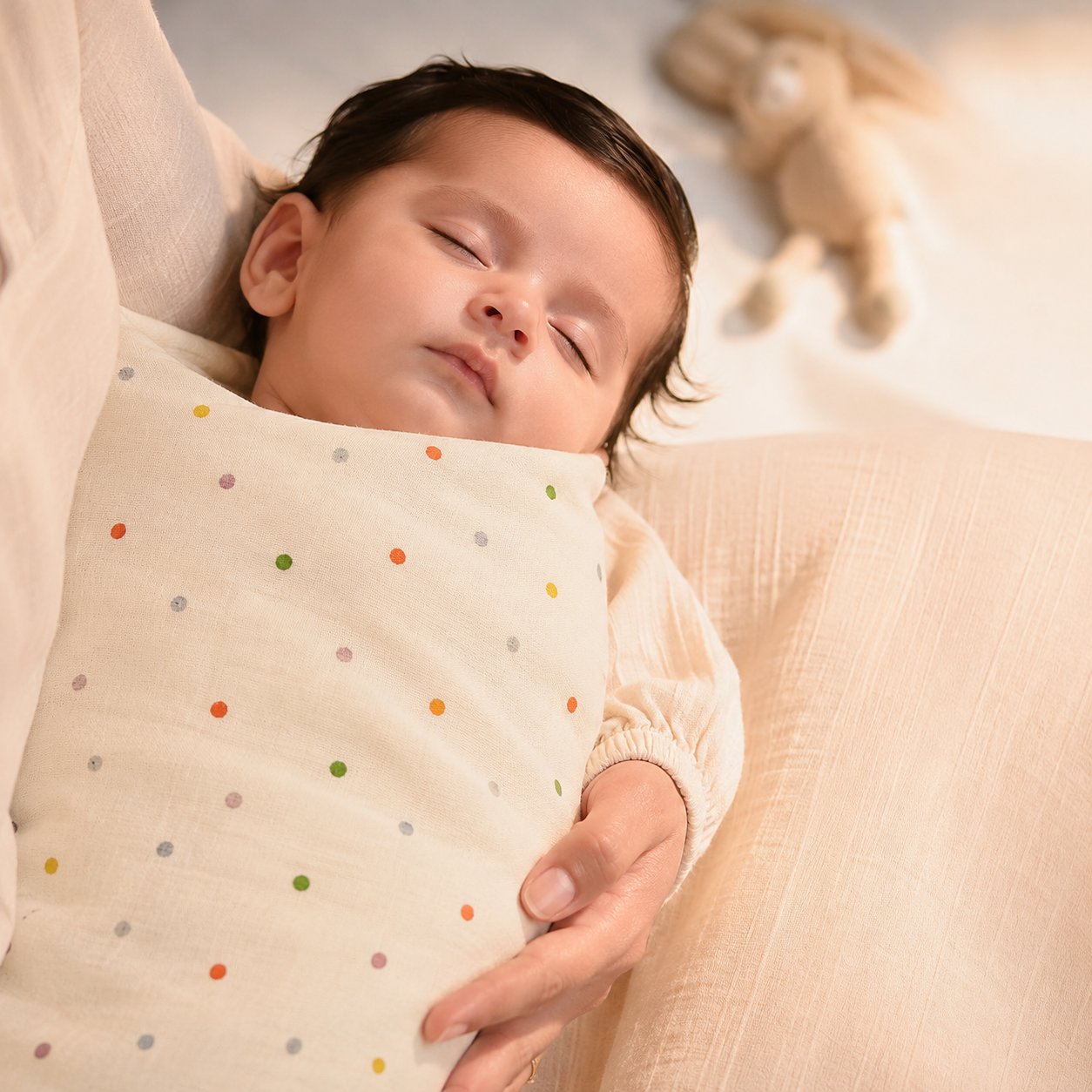 1st Step Baby Swaddle | Soft & Breathable Newborn Swaddle Wrap | Comfortable Baby Receiving Blanket for Infants