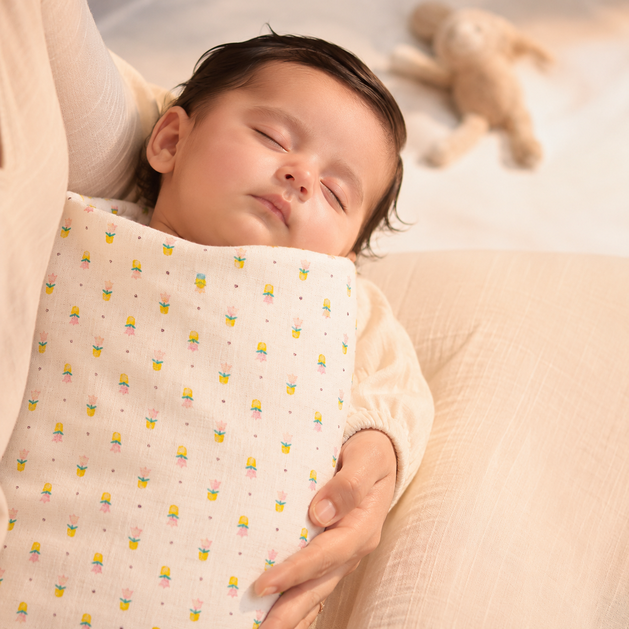 1st Step Baby Swaddle | Soft & Breathable Newborn Swaddle Wrap | Comfortable Baby Receiving Blanket for Infants