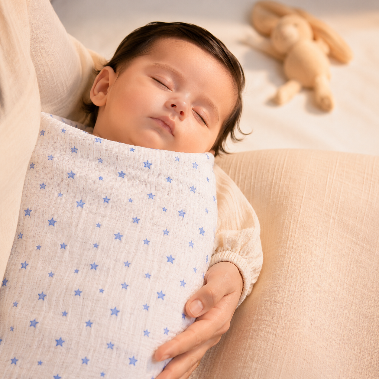 1st Step Baby Swaddle | Soft & Breathable Newborn Swaddle Wrap | Comfortable Baby Receiving Blanket for Infants