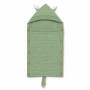 Premium Knitted Baby Wrapper Blanket with Hood & Bunny Ears | Soft Warm Newborn Swaddle Wrap | Baby Receiving Blanket