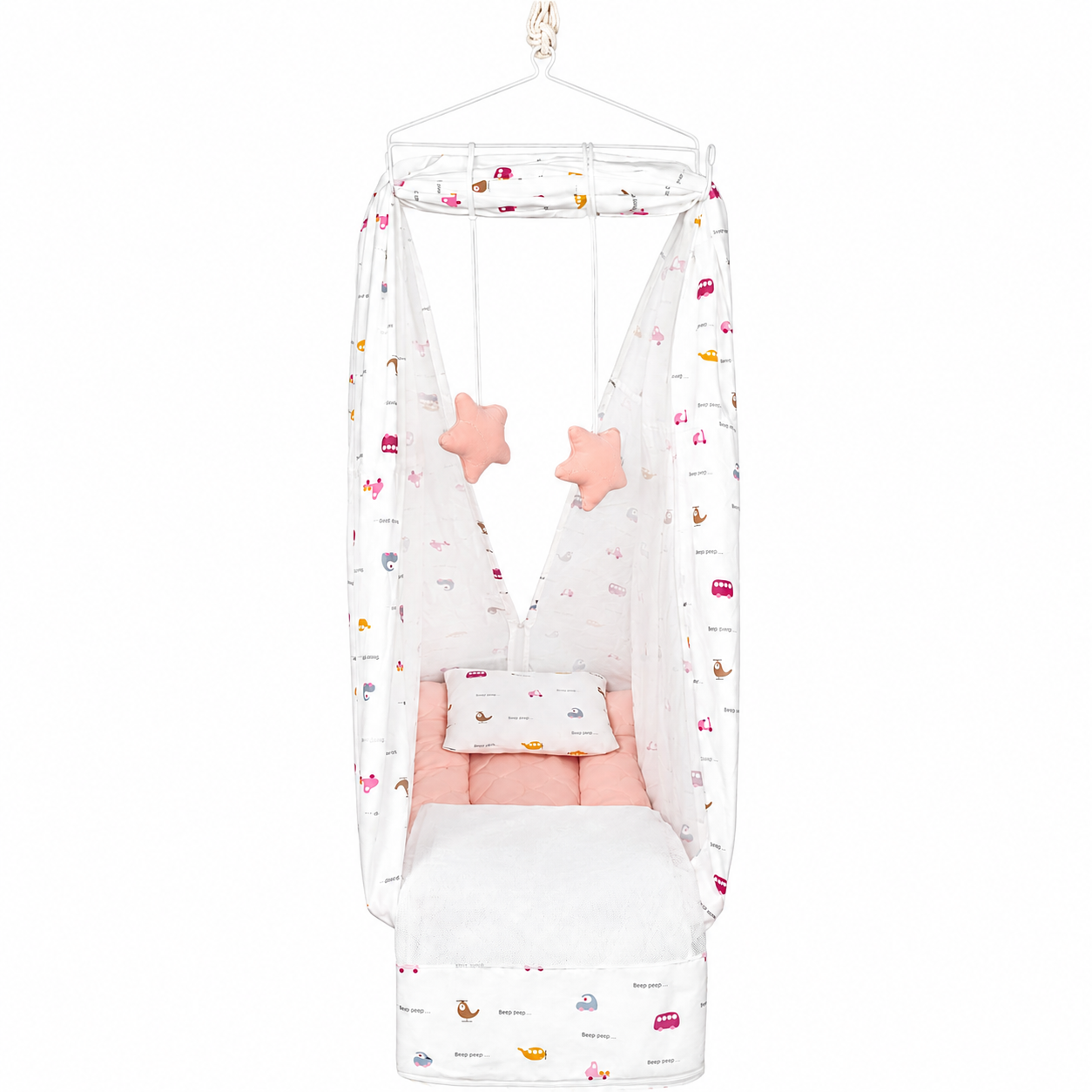 Premium Baby Cradle Swing with Mosquito Net & Soft Mattress | Hanging Baby Jhula for Newborns