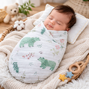 Organic 100% Cotton Baby Muslin Swaddle Cloth | Ultra-Soft & Breathable | 110×110 cm | Newborn–12 Months | Pack of 1