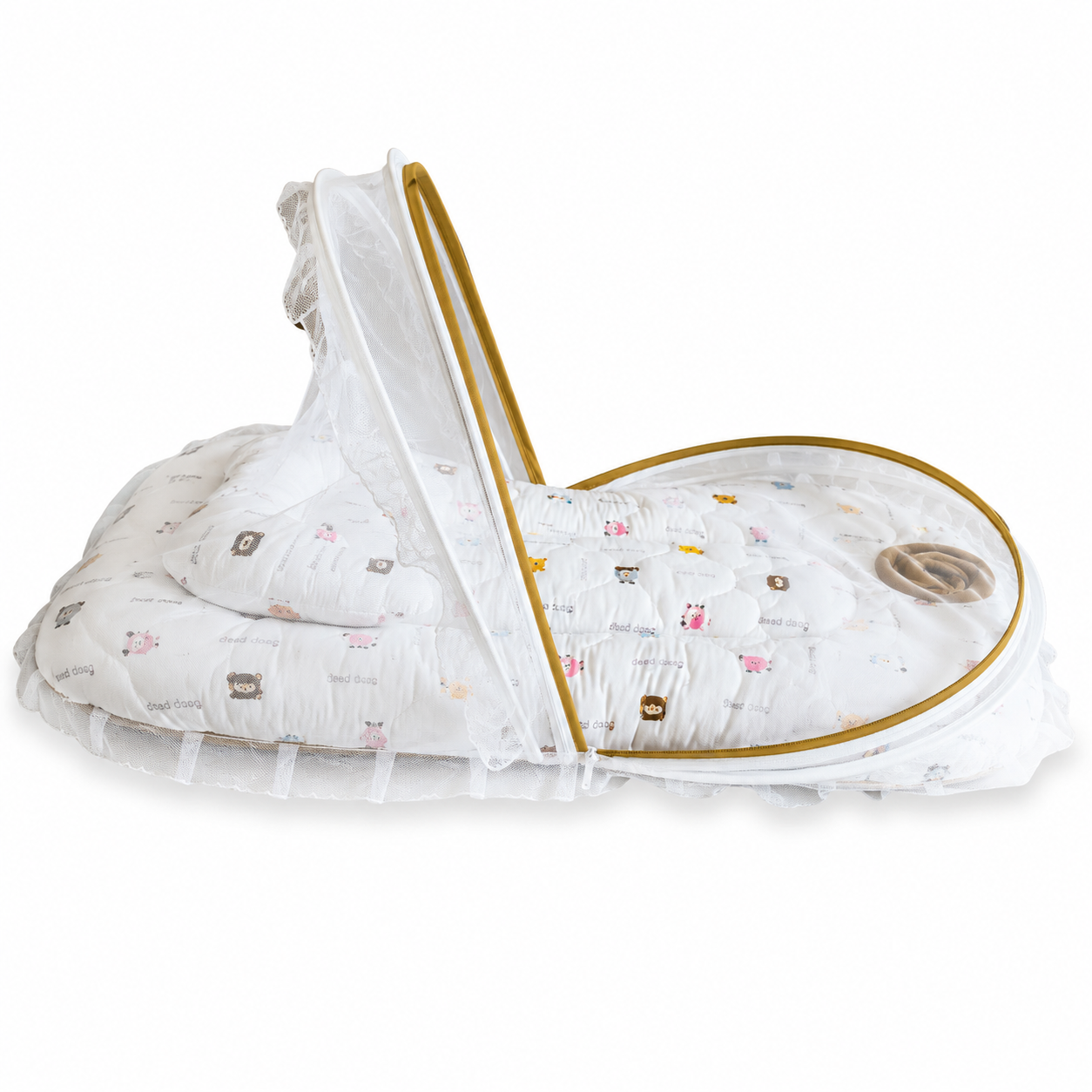 Premium Baby Bedding Set with Mosquito Net | 100% Insect Protection, Zip Closure & Baby Pillow