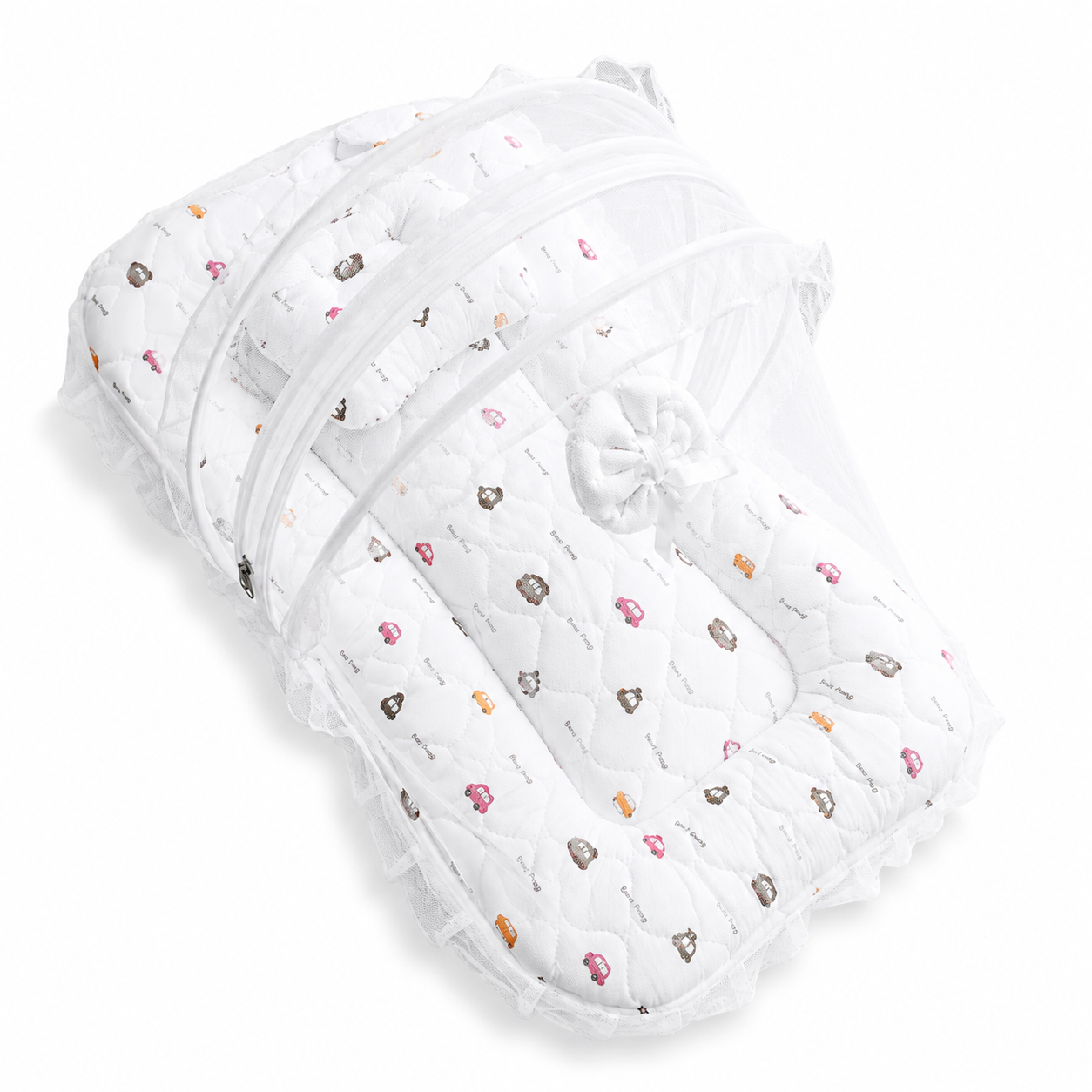 Premium Baby Bedding Set with Mosquito Net | 100% Insect Protection, Zip Closure & Baby Pillow
