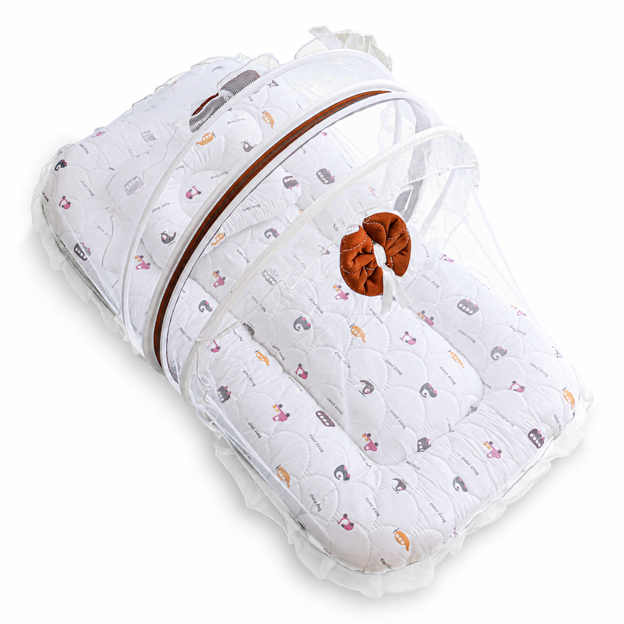 Premium Baby Bedding Set with Mosquito Net | 100% Insect Protection, Zip Closure & Baby Pillow