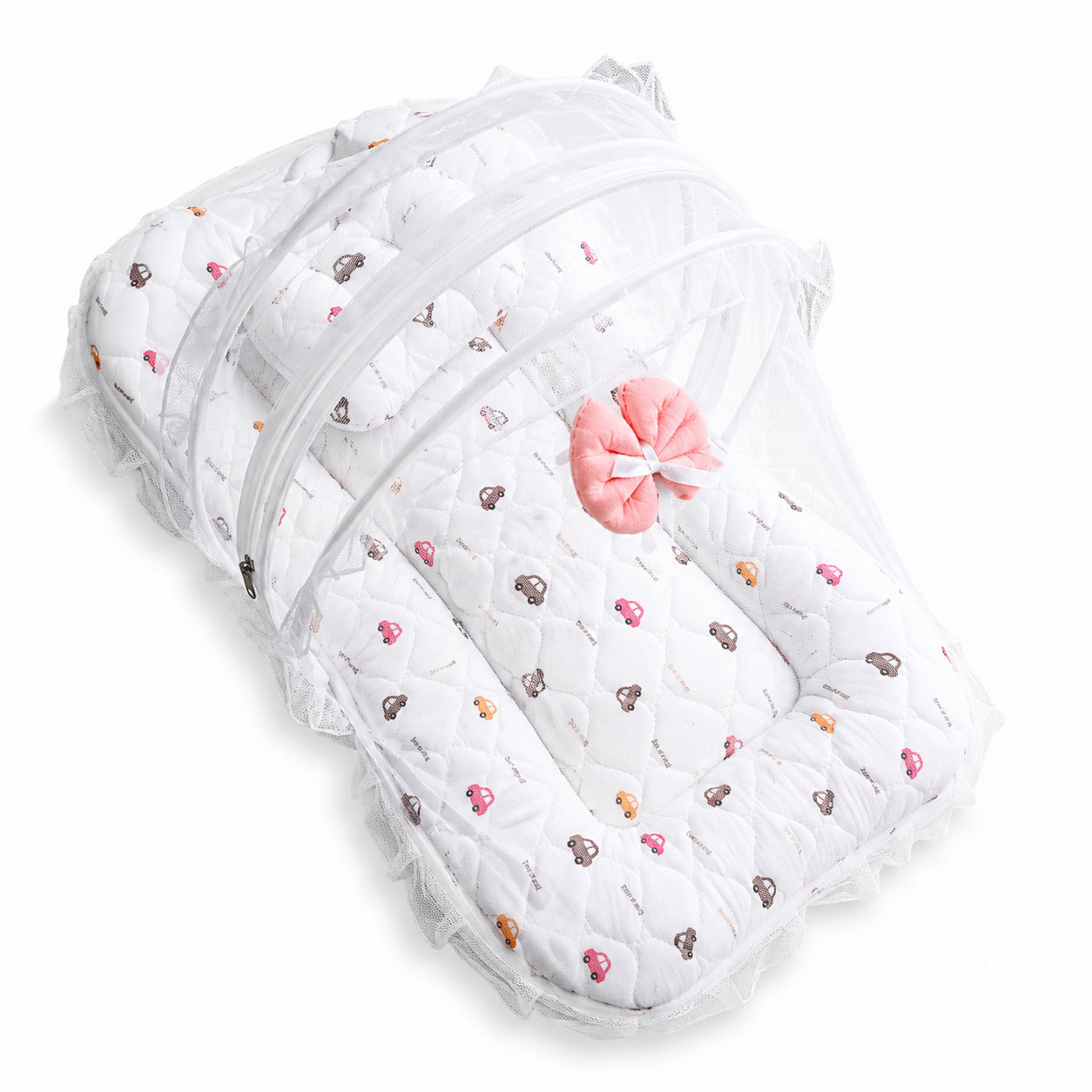 Premium Baby Bedding Set with Mosquito Net | 100% Insect Protection, Zip Closure & Baby Pillow