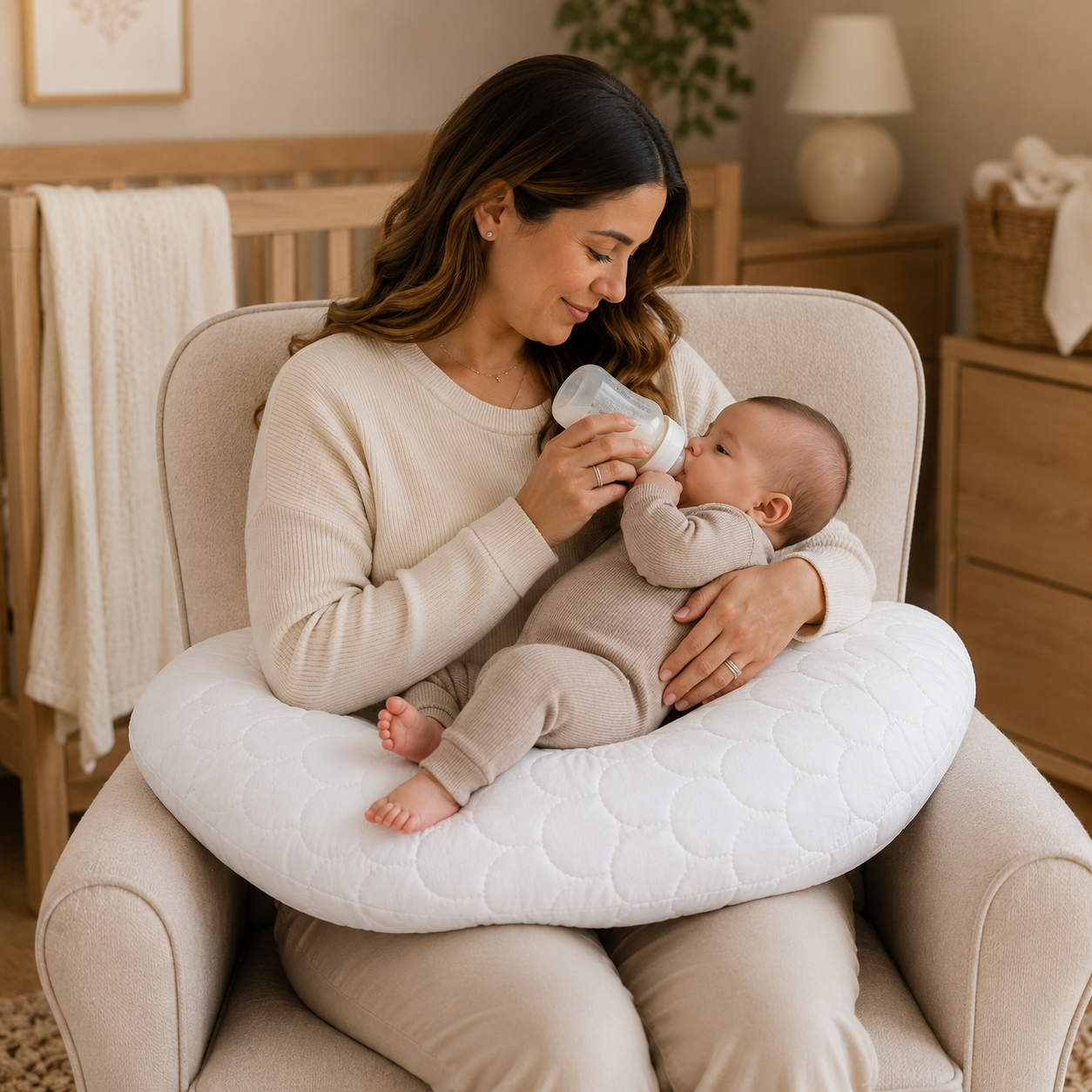 Premium Baby Feeding Pillow for Breastfeeding & Bottle Feeding – Soft, Ergonomic Nursing Support Cushion for Newborns and Infants