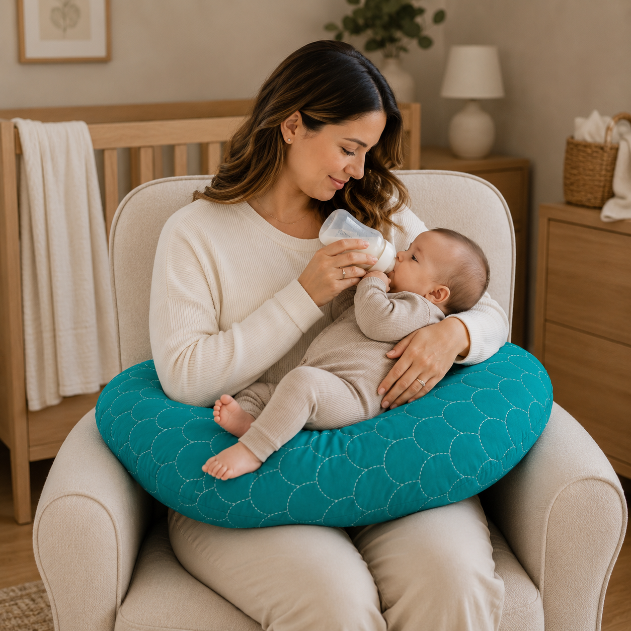 Premium Baby Feeding Pillow for Breastfeeding & Bottle Feeding – Soft, Ergonomic Nursing Support Cushion for Newborns and Infants