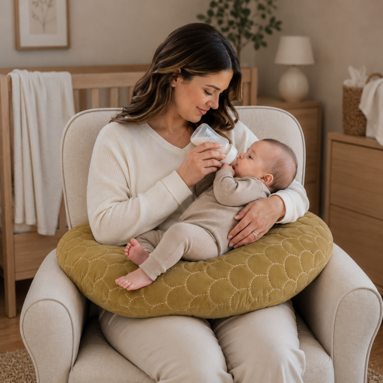 Premium Baby Feeding Pillow for Breastfeeding & Bottle Feeding – Soft, Ergonomic Nursing Support Cushion for Newborns and Infants