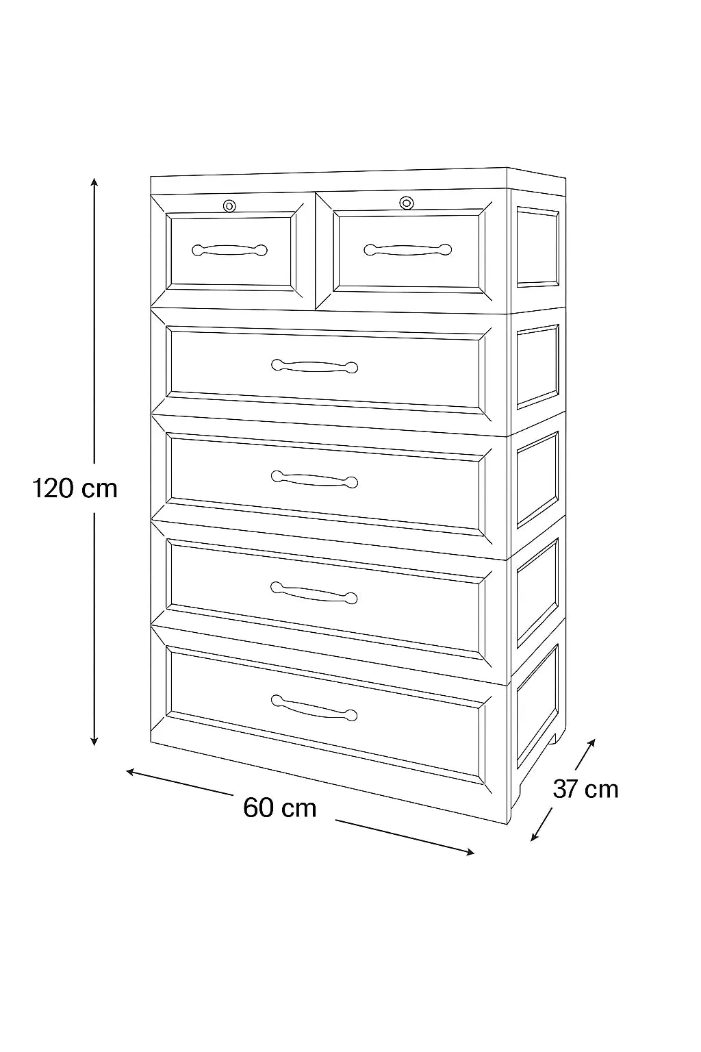 Green Colour Kids Wardrobe / Storage Cabinet / Portable Almirah with Drawers & Convertible (Material Plastic) babee D