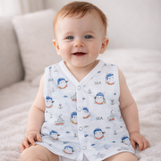 Muslin Button Type Jablas | Muslin Front Button Top For Babies