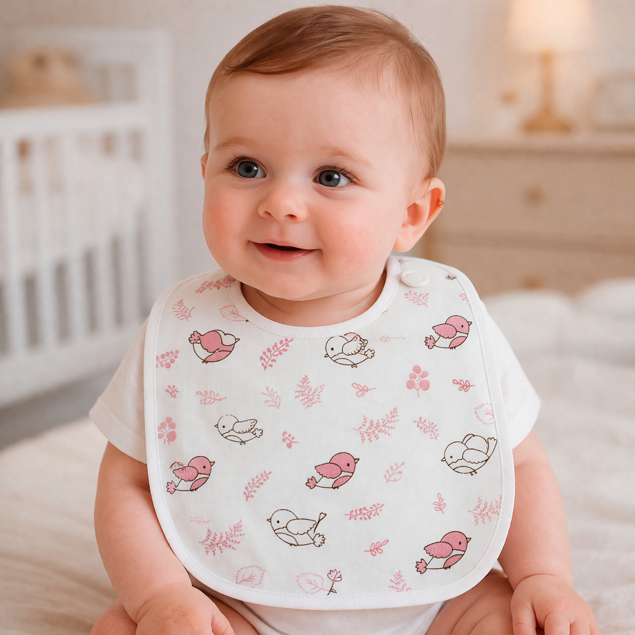 Baby Bibs | Soft Muslin Feeding Bib for Newborns & Infants | Absorbent & Comfortable Baby Feeding Essential