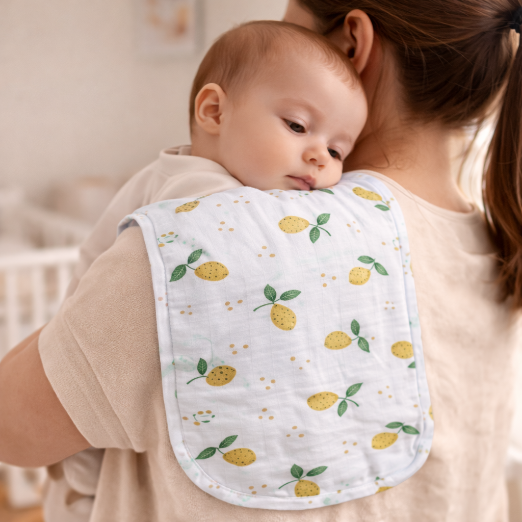 Baby Burp Cloths | Soft & Absorbent Cotton Burp Cloth for Newborns & Infants | Gentle Feeding Essential