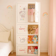 Kids Wardrobe Organizer| Multi-Layer Baby Clothes Storage Cabinet with Shelves | Space Saving Kids Storage Wardrobe(68x36x164 cm) (Copy)