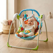 StarAndDaisy X FitchBaby Deluxe Baby Bouncer & Portable Swing with Music, Adjustable Recline, 3-Point Safety Harness, Soft Cushioned Infant to Toddler Rocker Seat