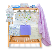 Newborn Baby Combo Kit (17 Items) – Complete Hospital Bag Essentials Set | Jabla, Nappies, Swaddle, Blanket & Grooming Kit