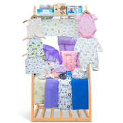 Newborn Baby Combo Kit (30 Items) | Complete Baby Essentials Set with Clothing, Bedding, Grooming & Diapering | Value Pack for Newborn Care