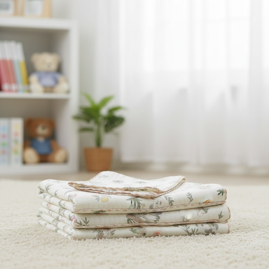 Organic 100% Cotton Baby Muslin Blanket Cloth | Ultra-Soft & Breathable | 85×85 cm | Newborn–12 Months babee D