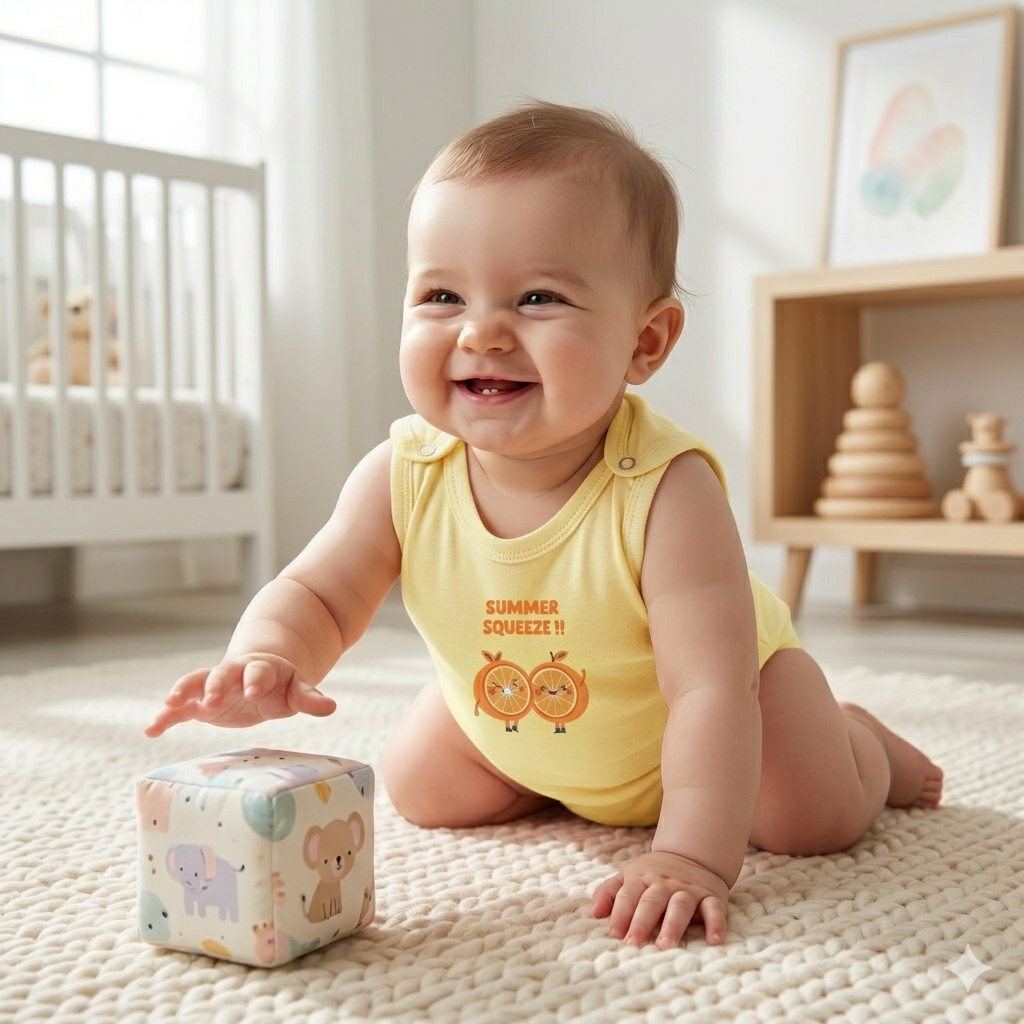 Shoulder Button Jablas for Baby | 100% Organic Cotton Top for Newborns & Infants | Soft & Breathable Baby Wear