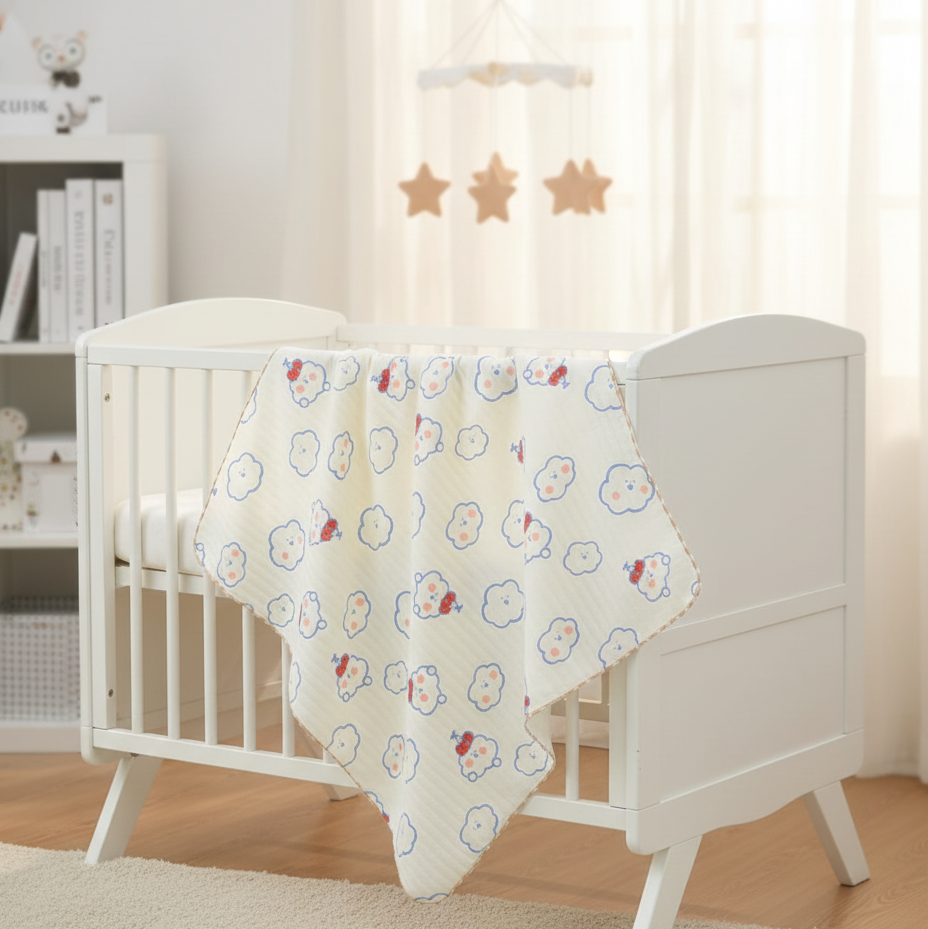 Organic 100% Cotton Baby Muslin Blanket Cloth | Ultra-Soft & Breathable | 85×85 cm | Newborn–12 Months (Copy) (Copy) babee D