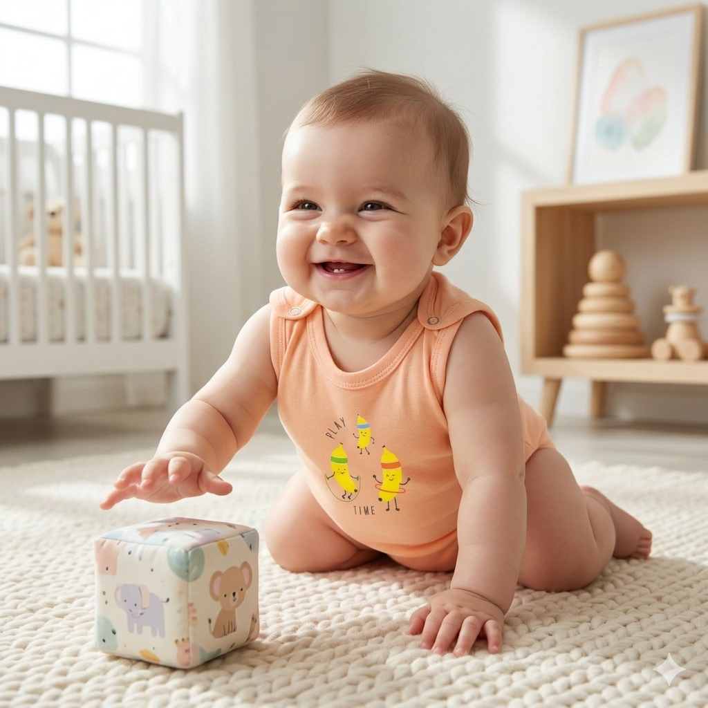 Shoulder Button Jablas for Baby | 100% Organic Cotton Top for Newborns & Infants | Soft & Breathable Baby Wear