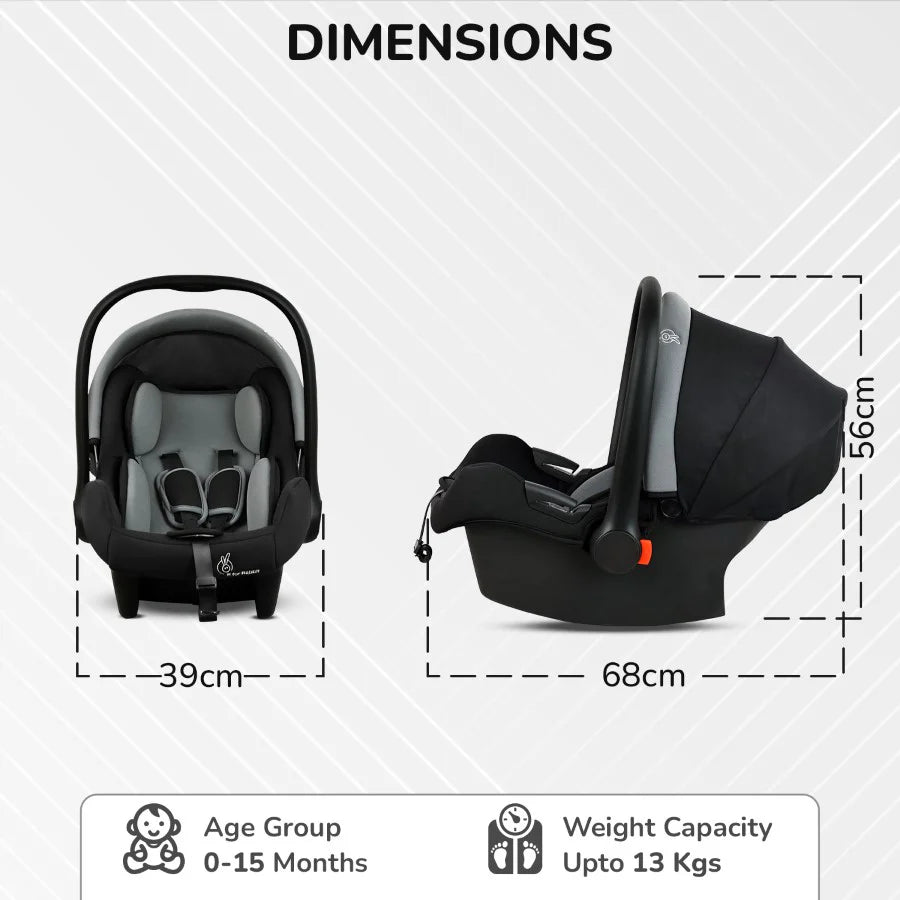 Picaboo Sportz 3-in-1 Convertible Baby Carry Cot, Rocker & Feeding Chair | Portable Newborn to Toddler Seat | Comfortable & Multi-Functional Baby Gear