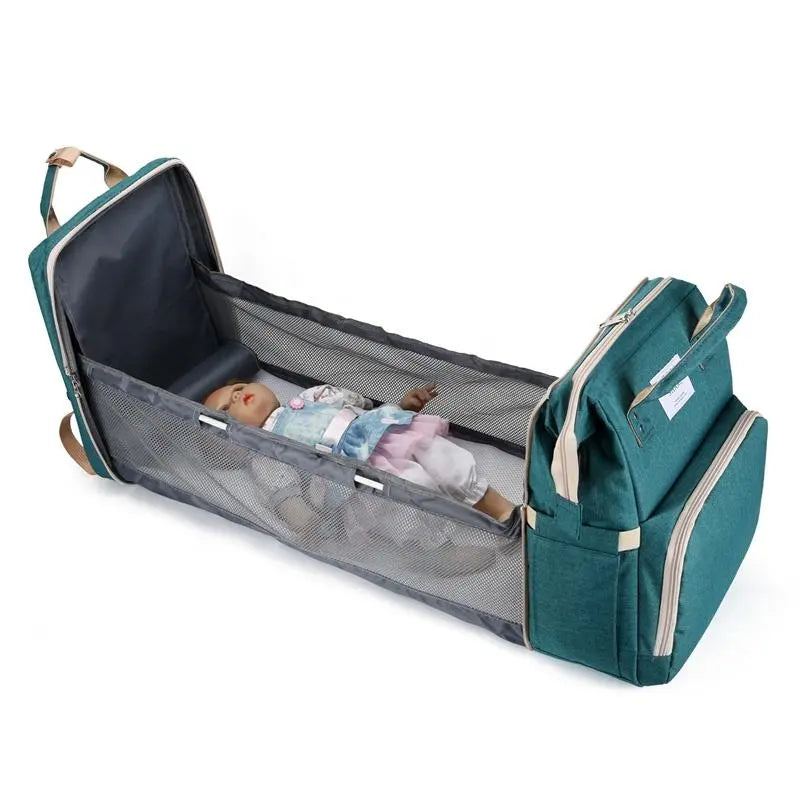Diaper Bag with Changing Station | Mummy Bag With Bassinet | Diaper Bags | Bed Changing Bagpack babee D