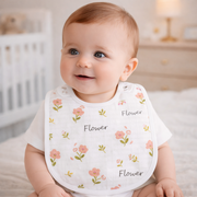 Baby Bibs | Soft Muslin Feeding Bib for Newborns & Infants | Absorbent & Comfortable Baby Feeding Essential