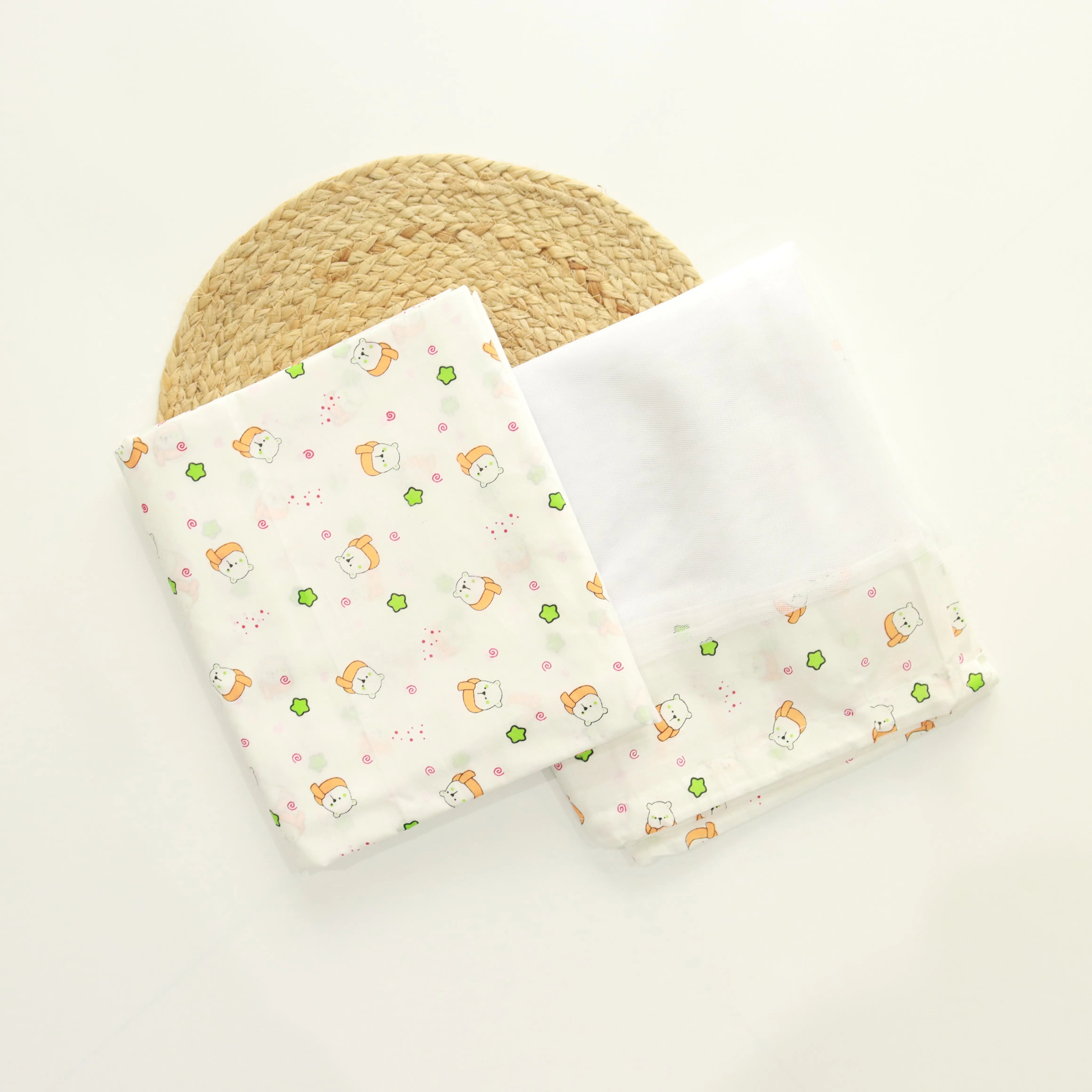 Thottil Cradle Cloth with Mosquito Net with Side Zip ( 3 Metres) babee D