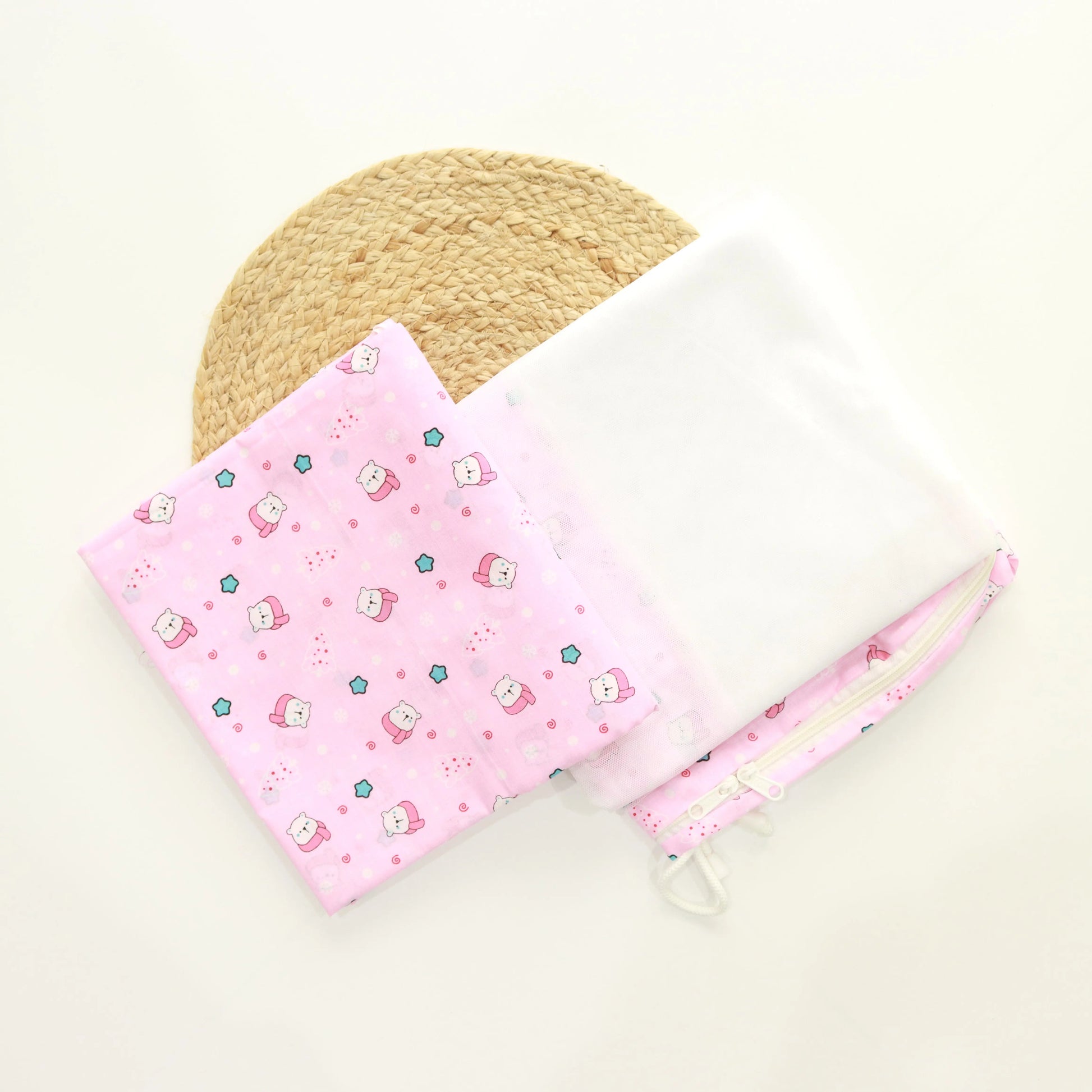 Thottil Cradle Cloth with Mosquito Net with Side Zip ( 3 Metres) babee D