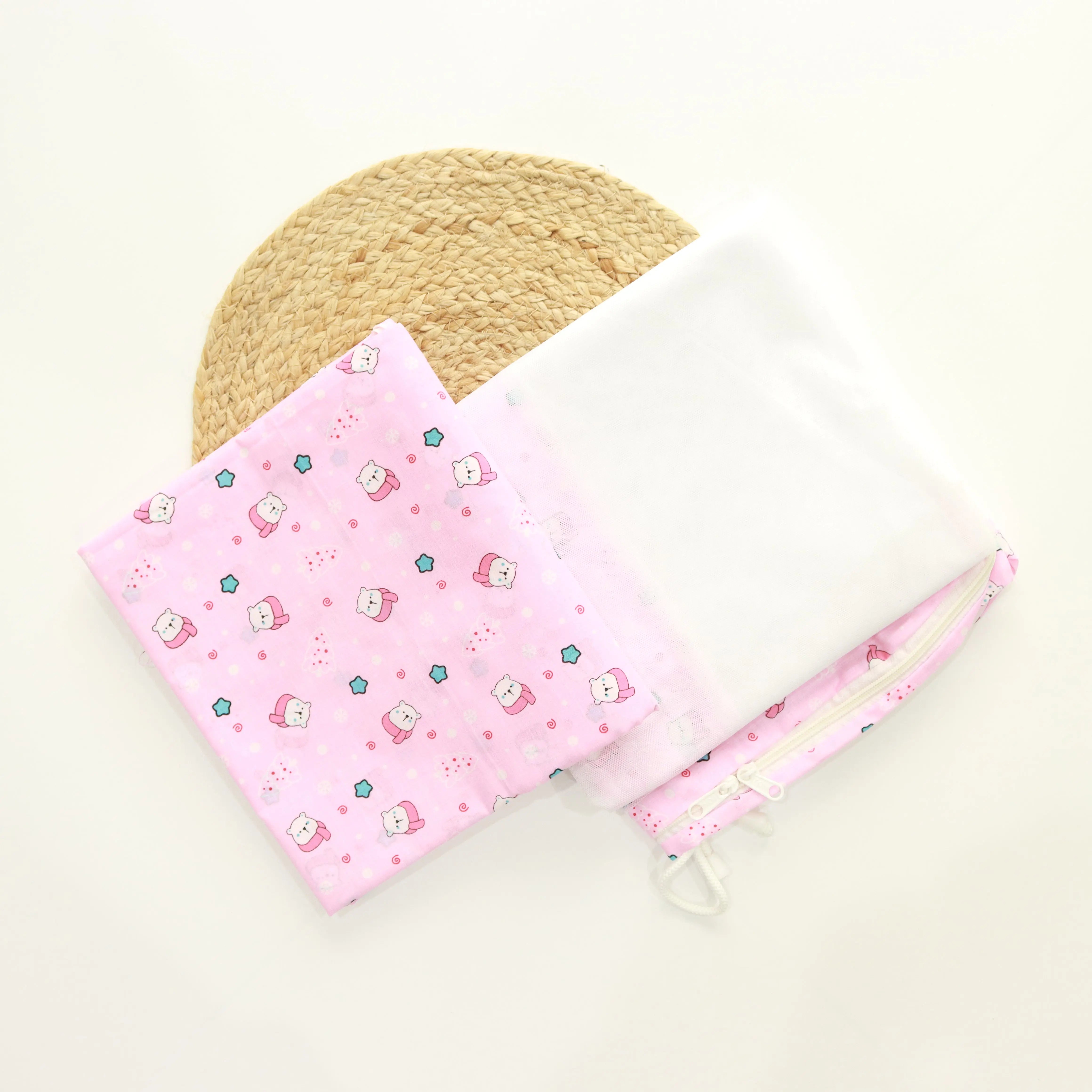 Thottil Cradle Cloth with Mosquito Net with Side Zip ( 3 Metres) babee D