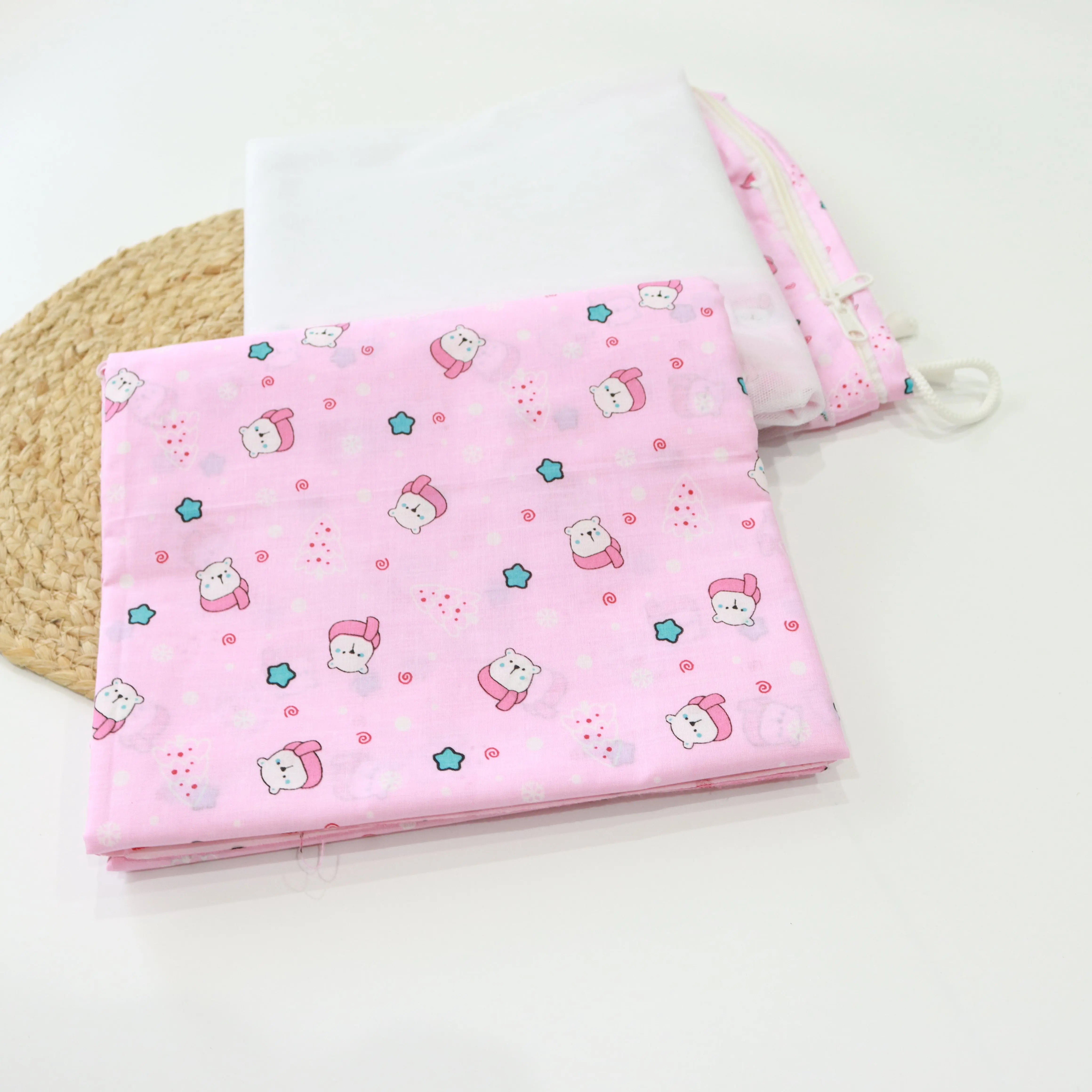 Thottil Cradle Cloth with Mosquito Net with Side Zip ( 3 Metres) babee D