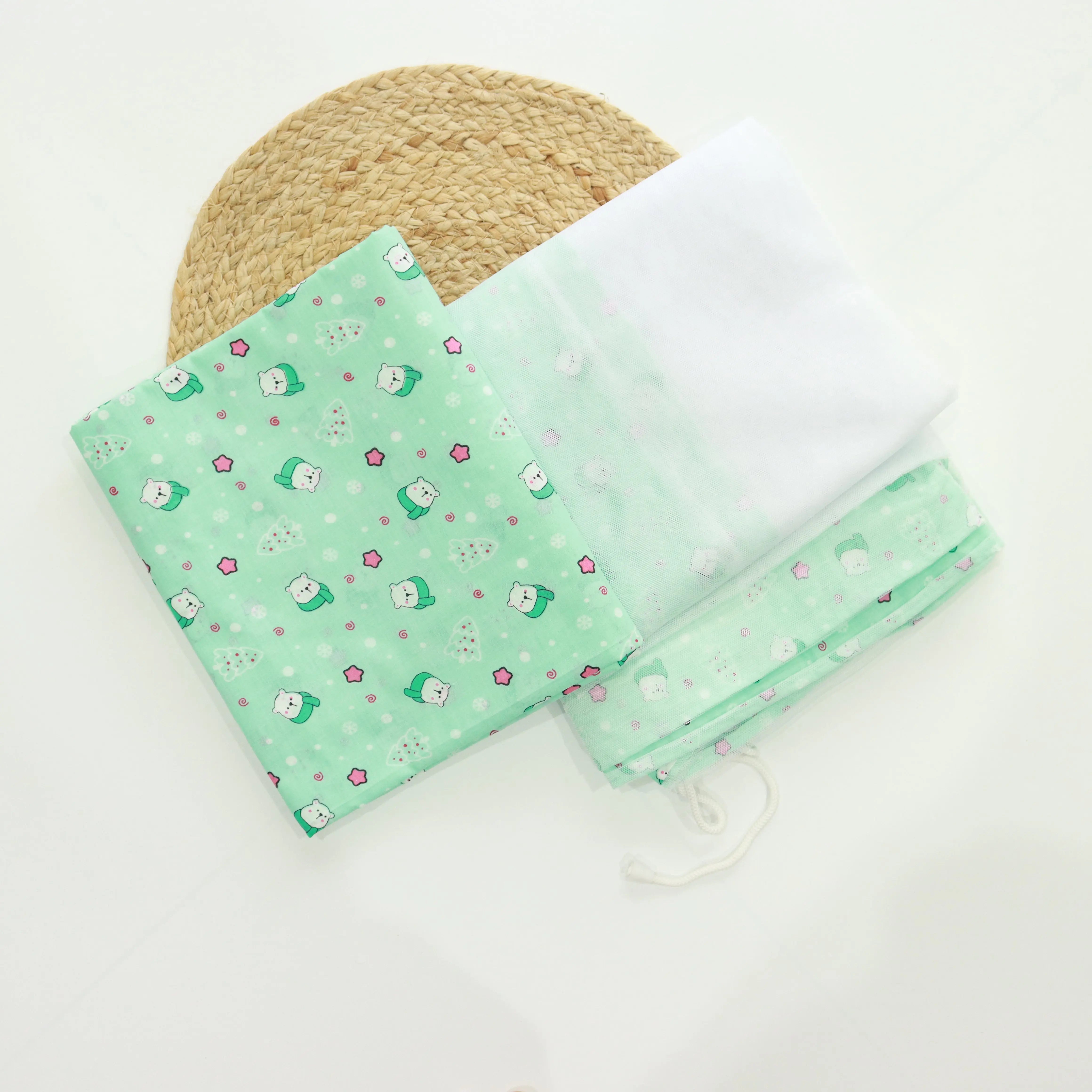 Thottil Cradle Cloth with Mosquito Net with Side Zip ( 3 Metres) babee D