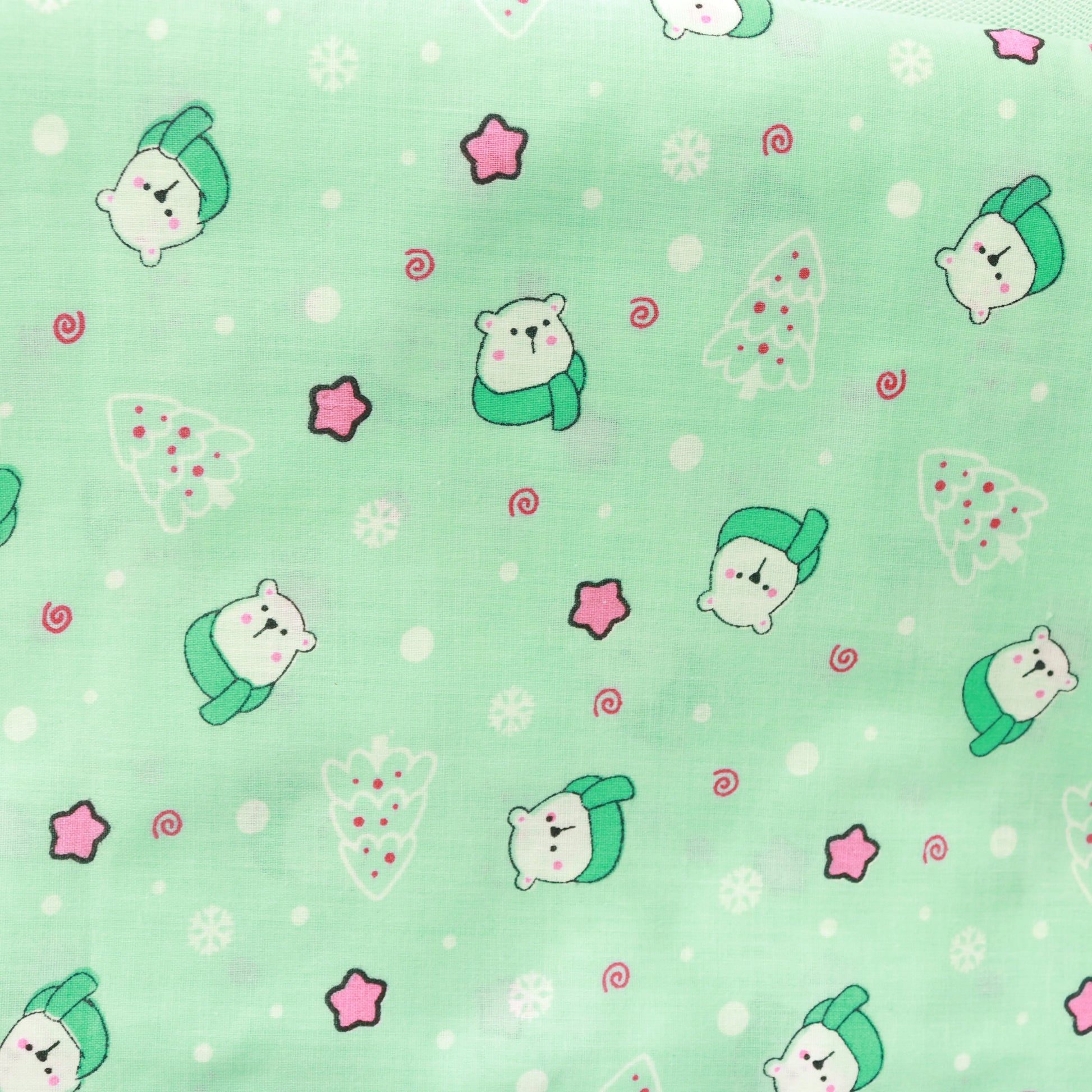 Thottil Cradle Cloth with Mosquito Net with Side Zip ( 3 Metres) babee D