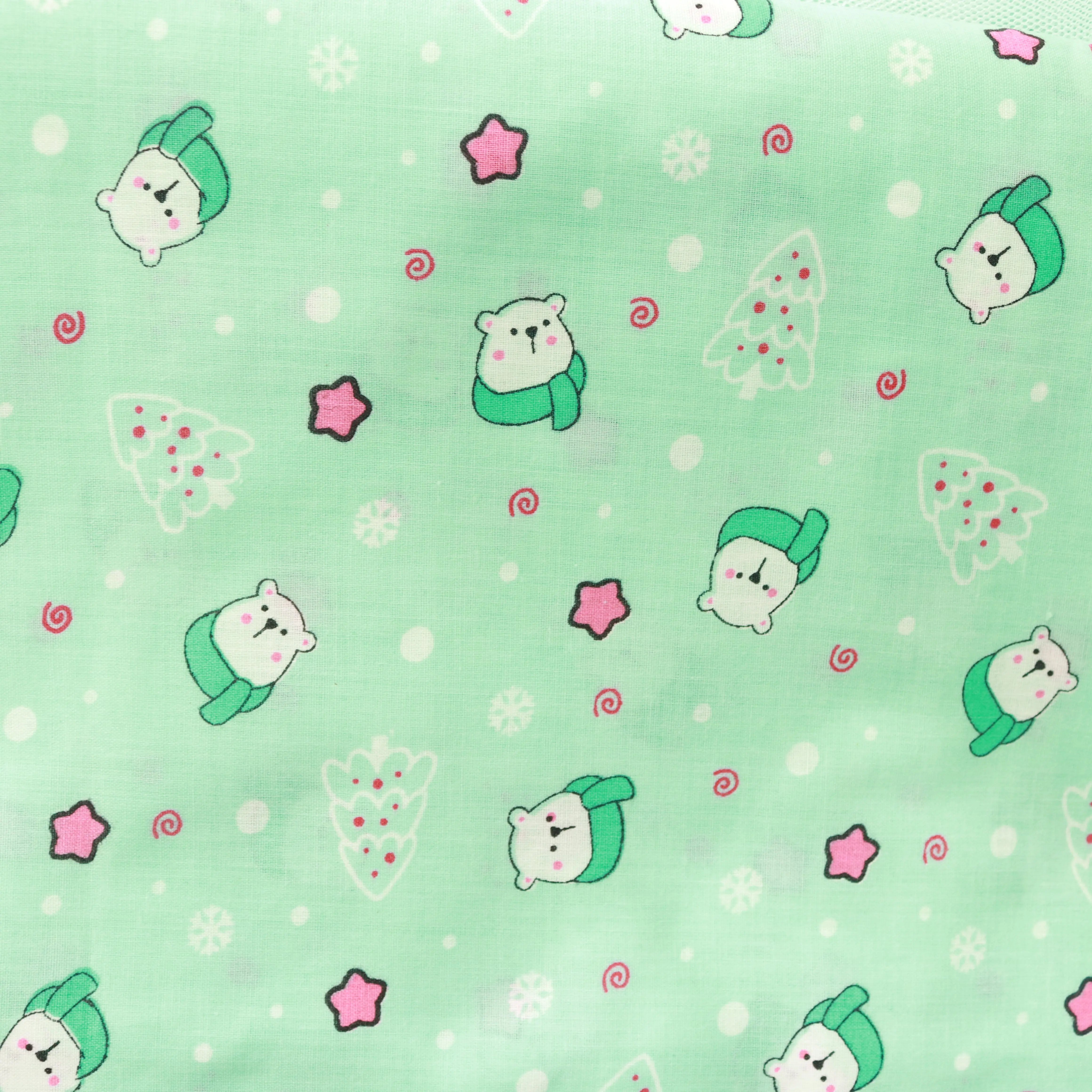 Thottil Cradle Cloth with Mosquito Net with Side Zip ( 3 Metres) babee D