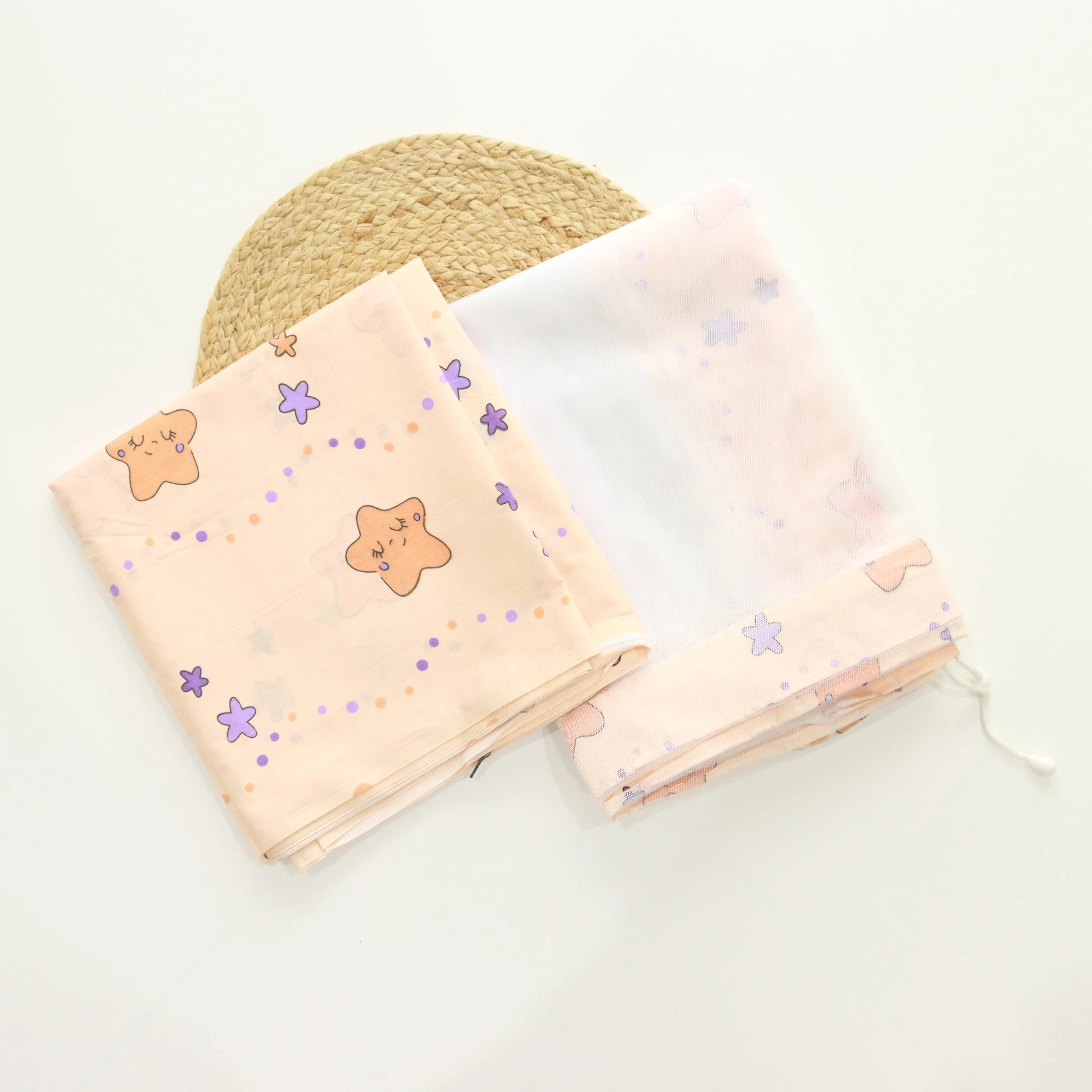 Thottil Cradle Cloth with Mosquito Net with Side Zip ( 3 Metres) babee D