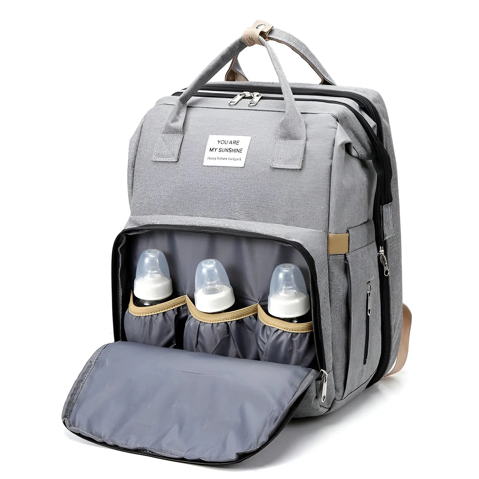 Diaper Bag with Changing Station | Mummy Bag With Bassinet | Diaper Bags | Bed Changing Bagpack babee D