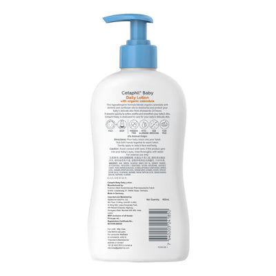 Cetaphil Baby Lotion with Organic Calendula 400ml | Gentle Moisturizer for Baby's Delicate Skin