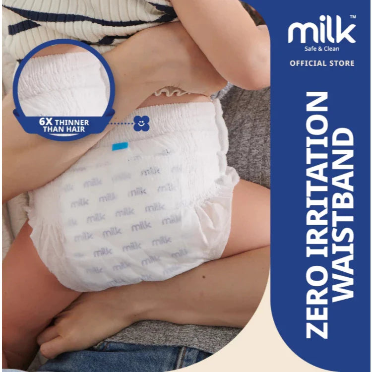 MILK Safe & Clean Baby Diapers Flexi Tape L | Pack of 36 | Soft, Leak-Proof Disposable Diapers for Newborn Babies