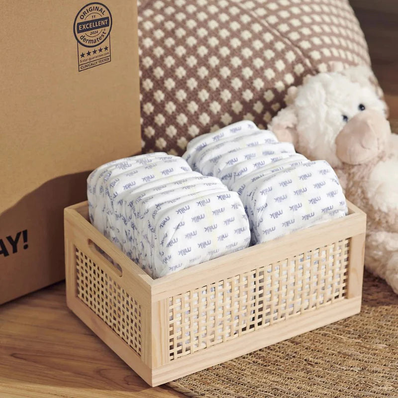 MILK Safe & Clean Baby Diapers Flexi Tape L | Pack of 36 | Soft, Leak-Proof Disposable Diapers for Newborn Babies