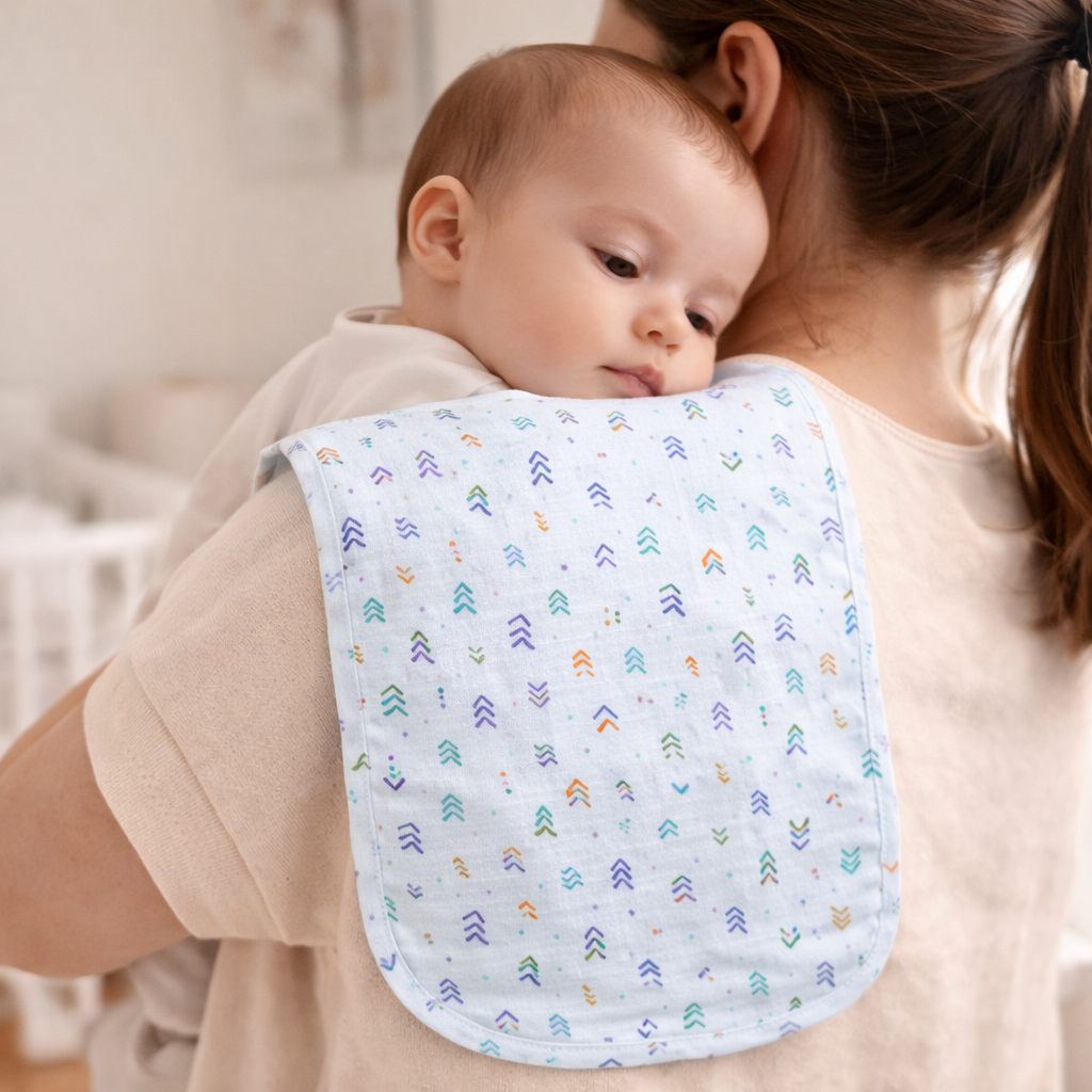 Baby Burp Cloths | Soft & Absorbent Cotton Burp Cloth for Newborns & Infants | Gentle Feeding Essential