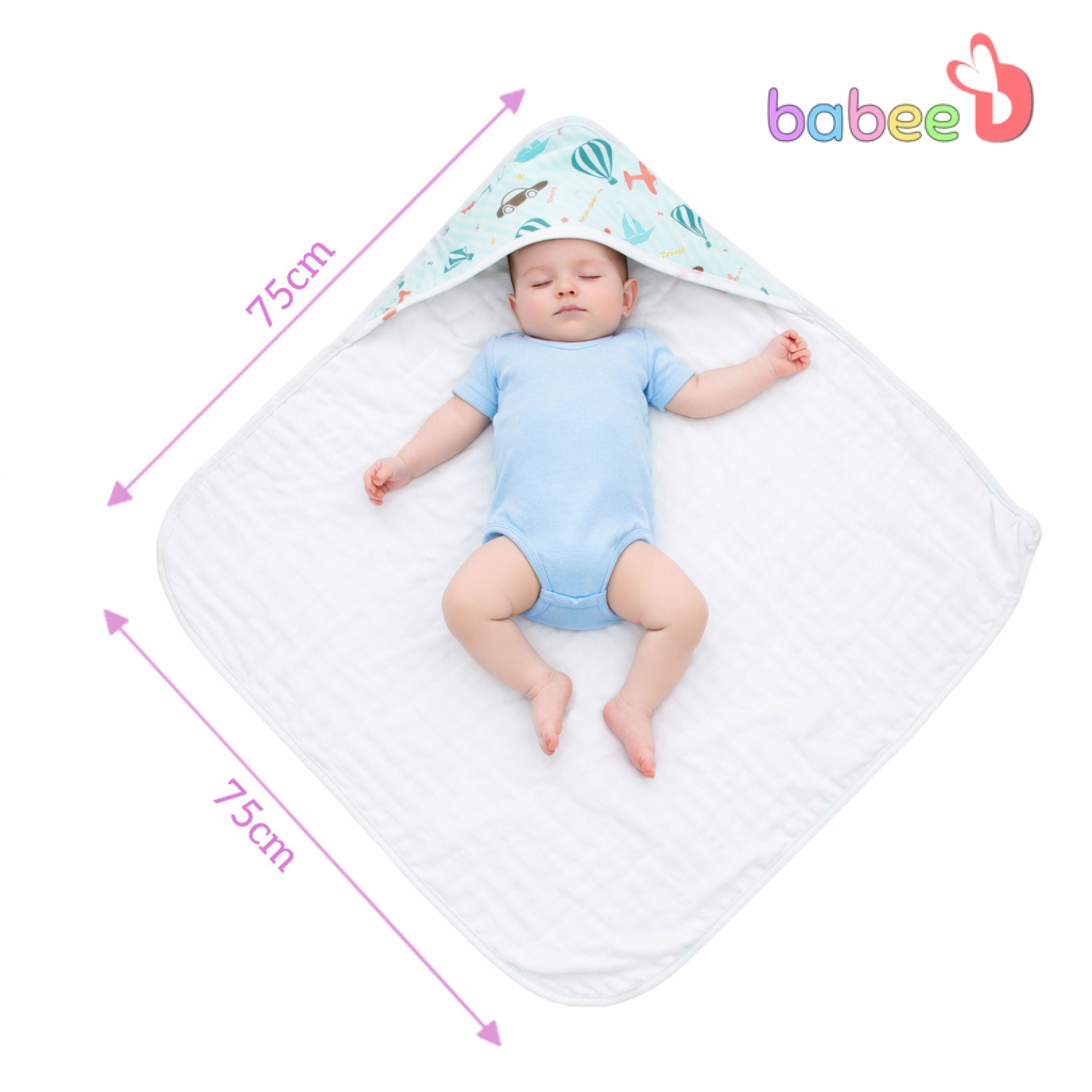 Newborn Baby Wrapper Blanket with Hood | Soft Padded Cotton Swaddle Wrap | Warm, Breathable & Comfortable Baby Wrap (0–6 Months)