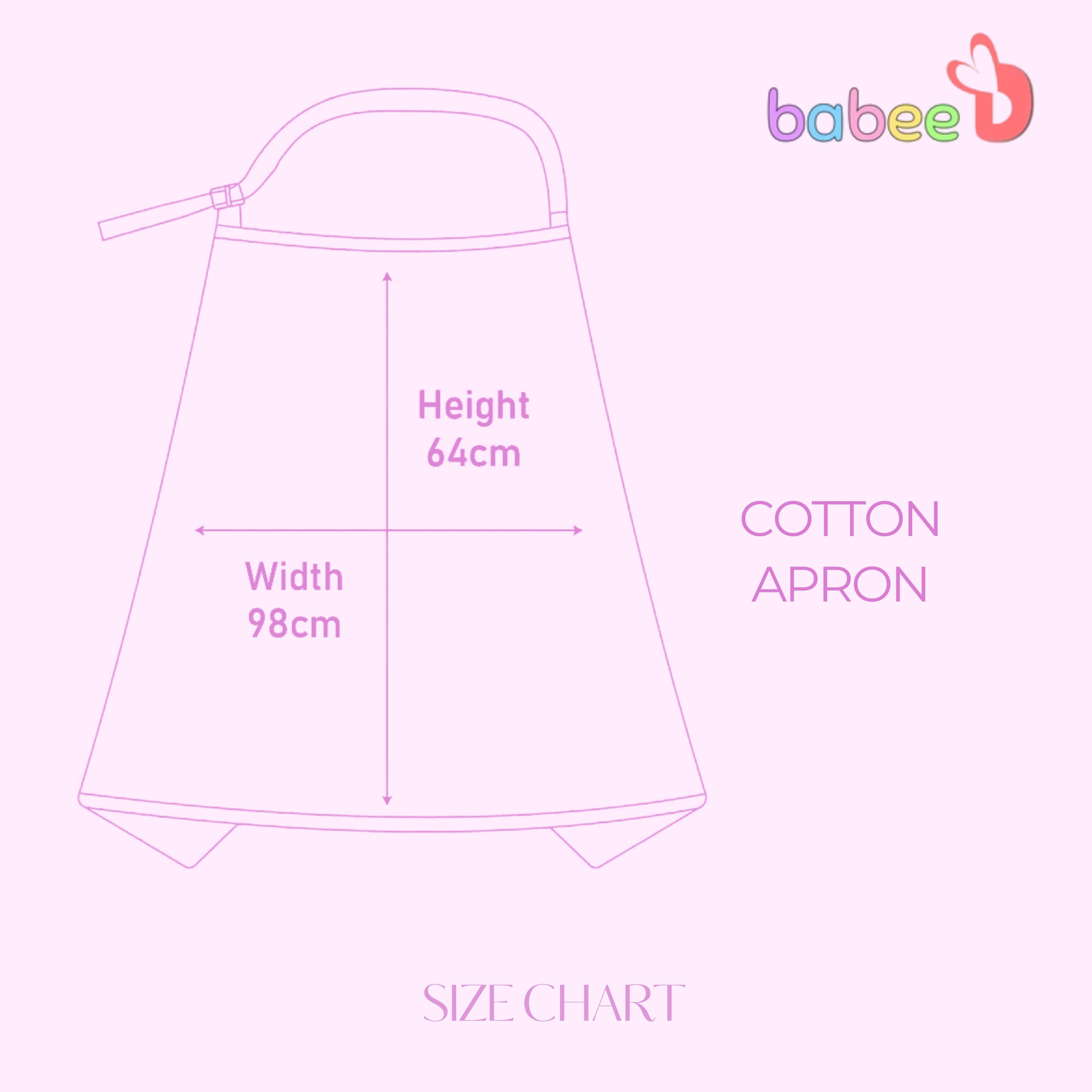 Baby Cotton Apron | Soft & Absorbent Feeding Apron for Babies | Comfortable & Washable Baby Feeding Essential